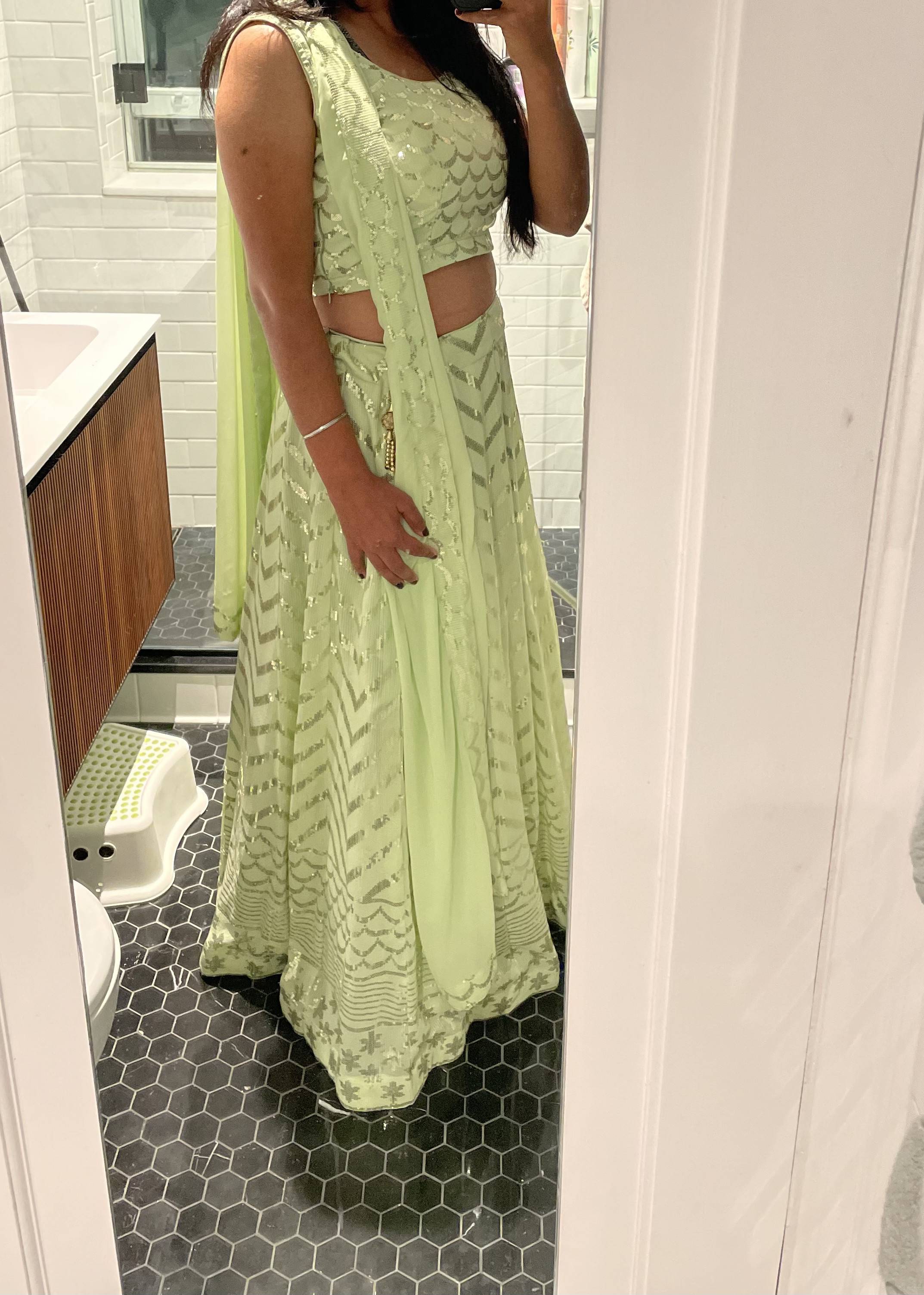 Light Green Lehenga Image - 1