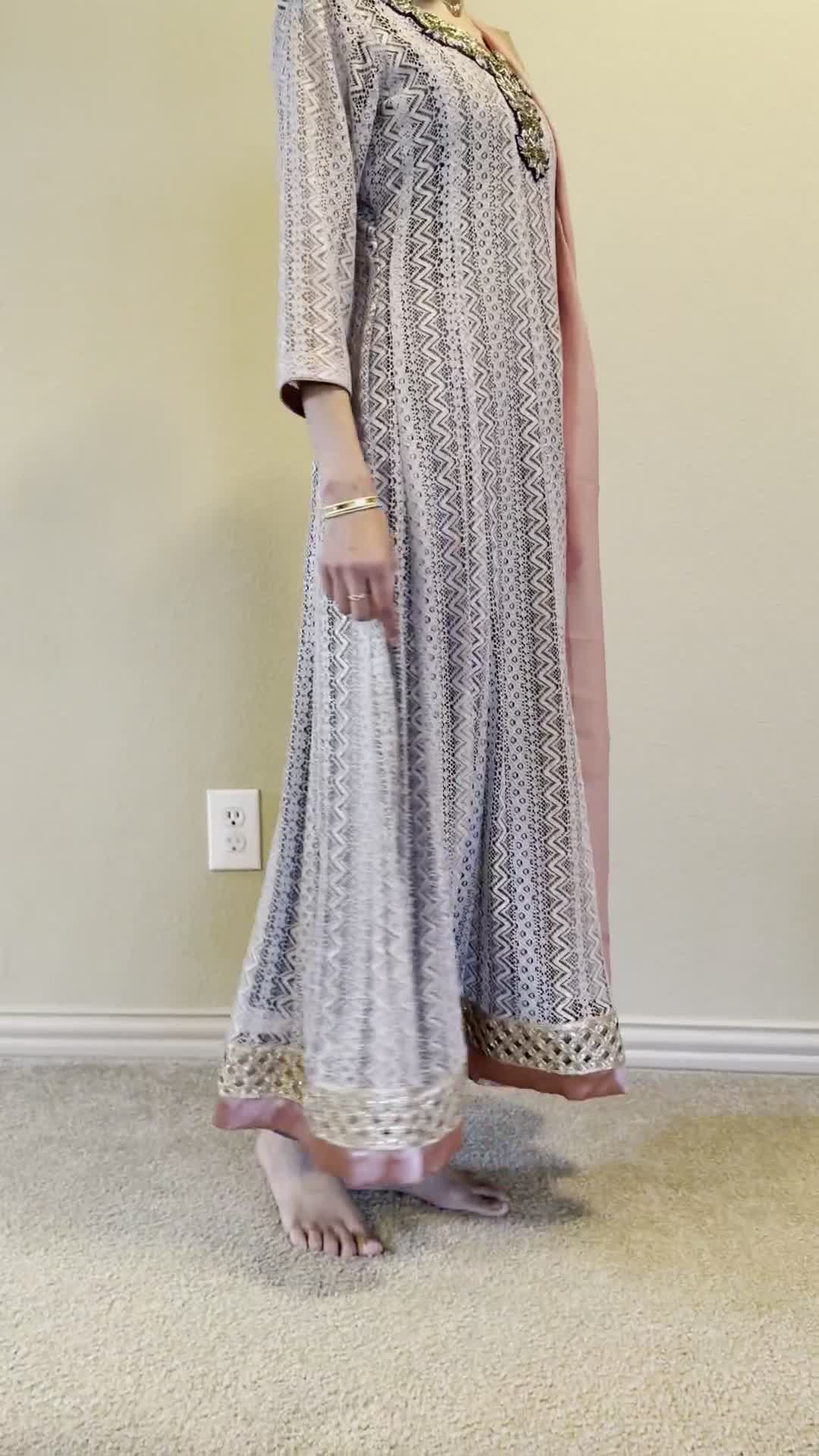 Gray Lace Anarkali Set Image - 4