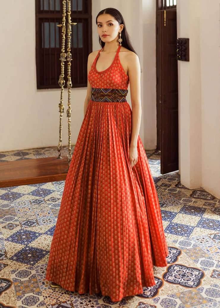 Rosa Halter Neck Gown Image - 0