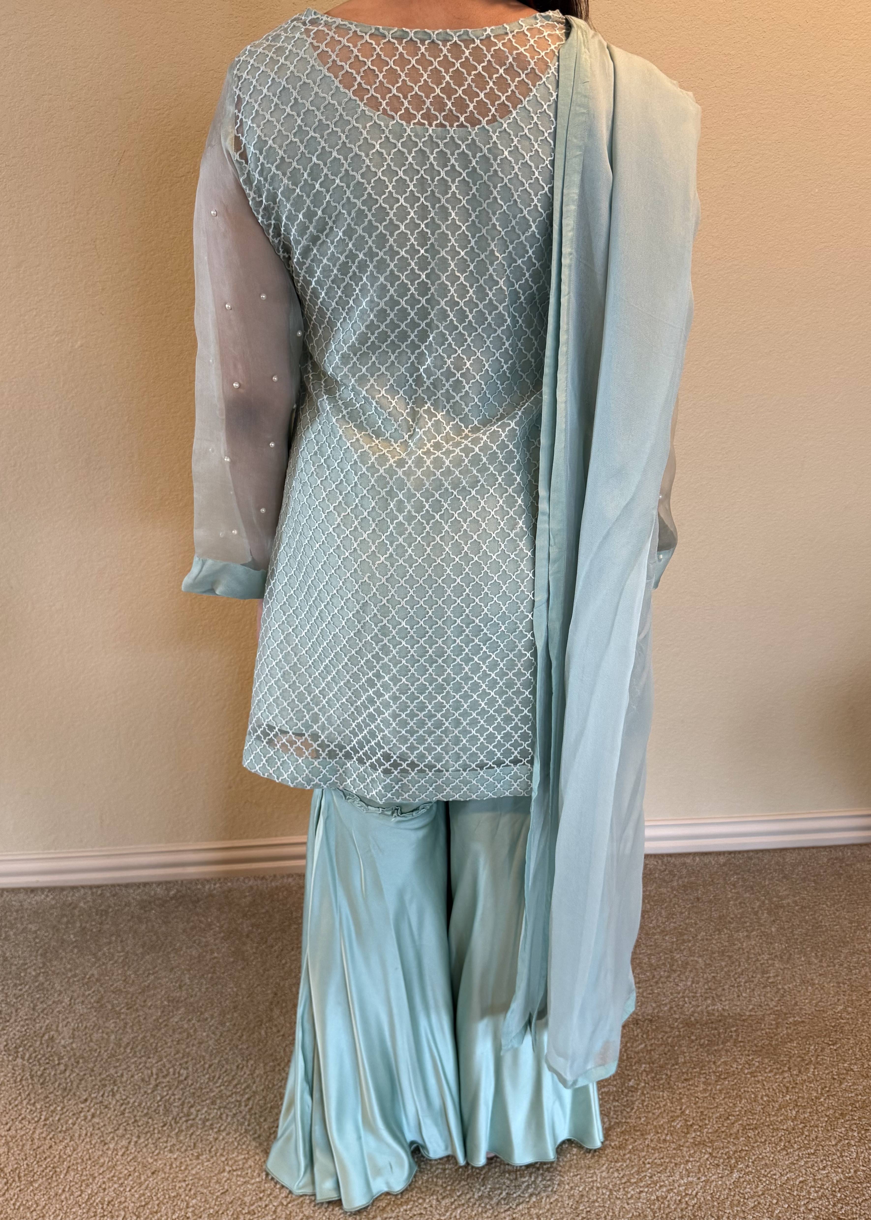 Light Blue Gharara Set Image - 2