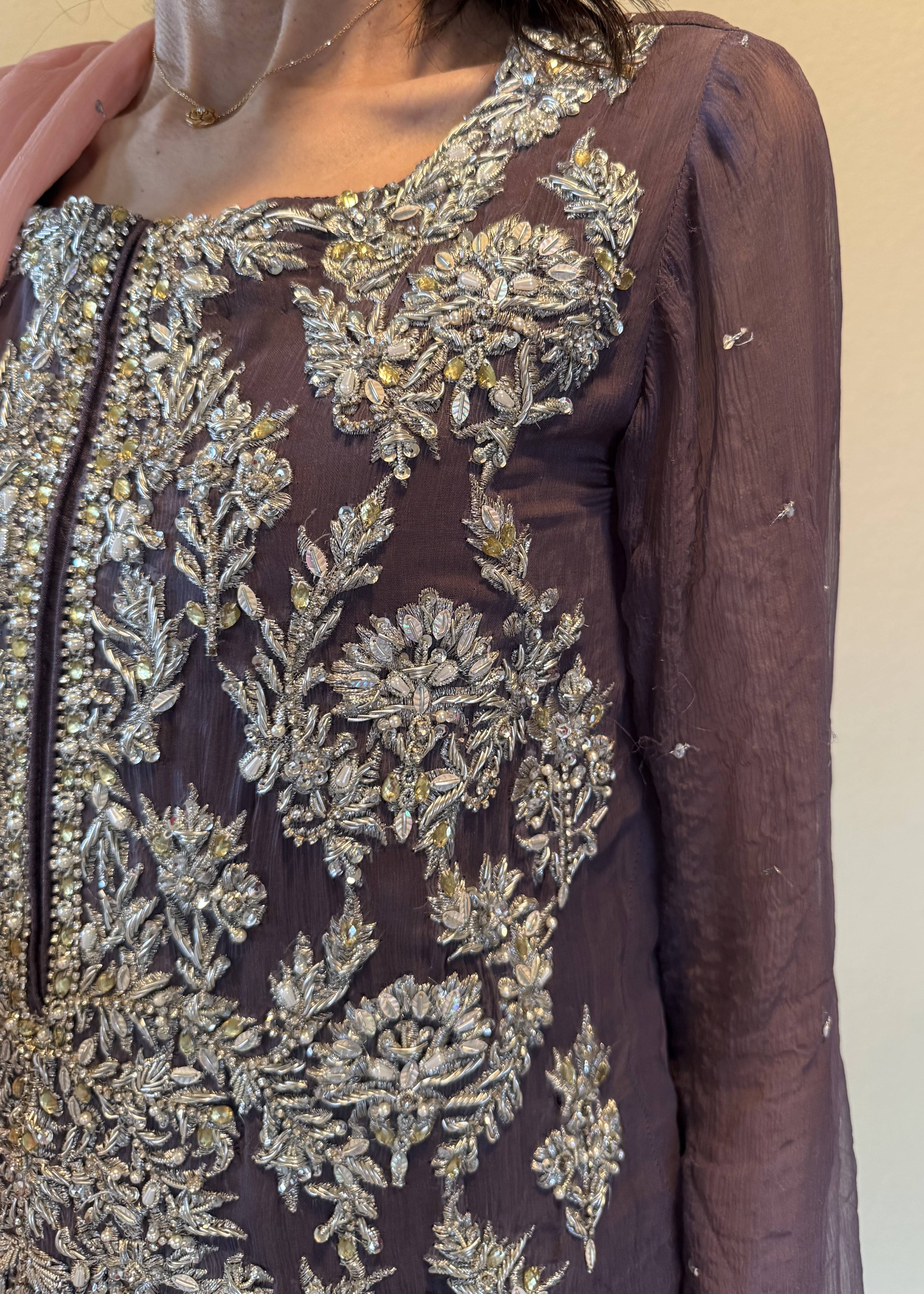 Purple Kurta Set Image - 1