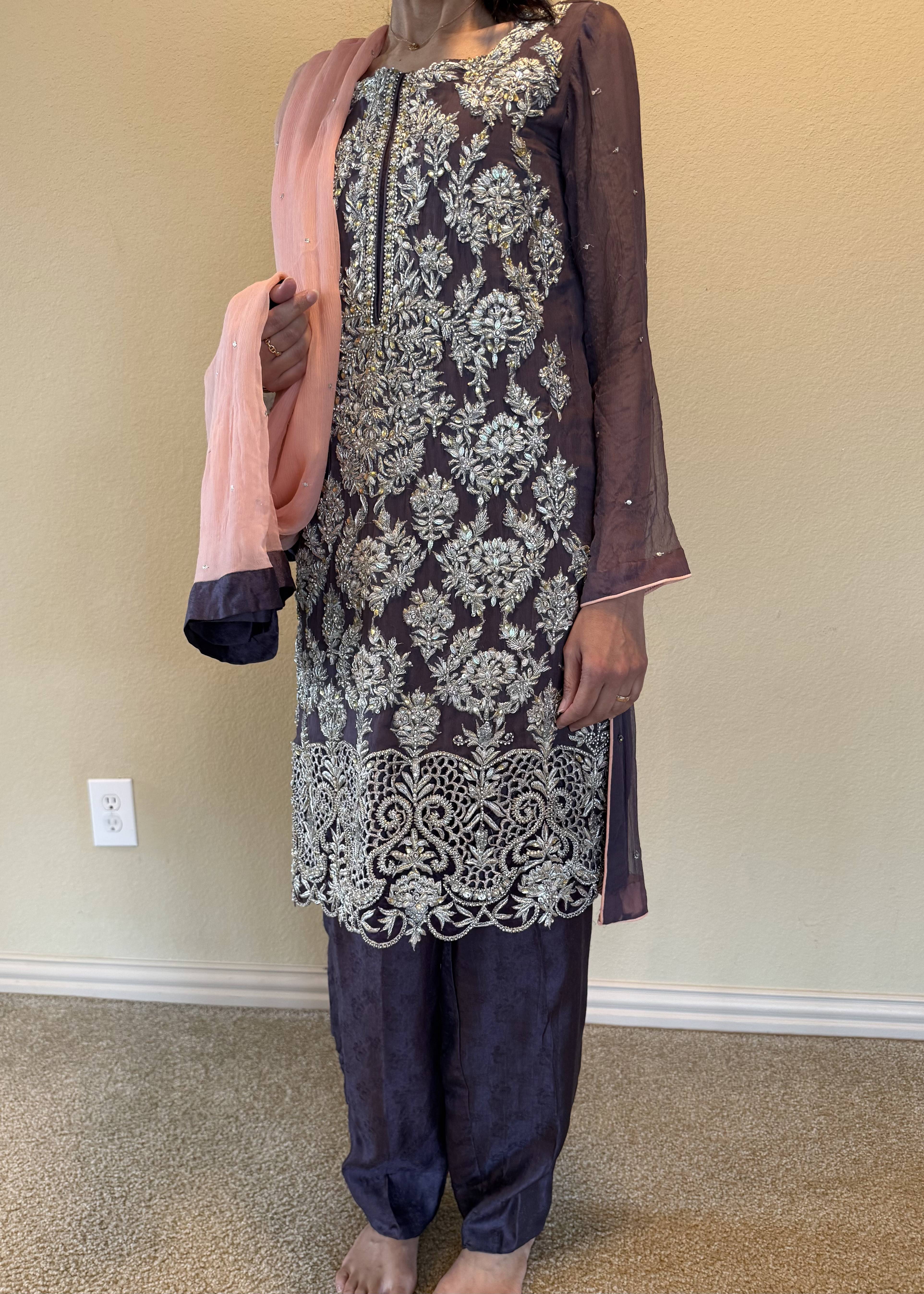 Purple Kurta Set Image - 0