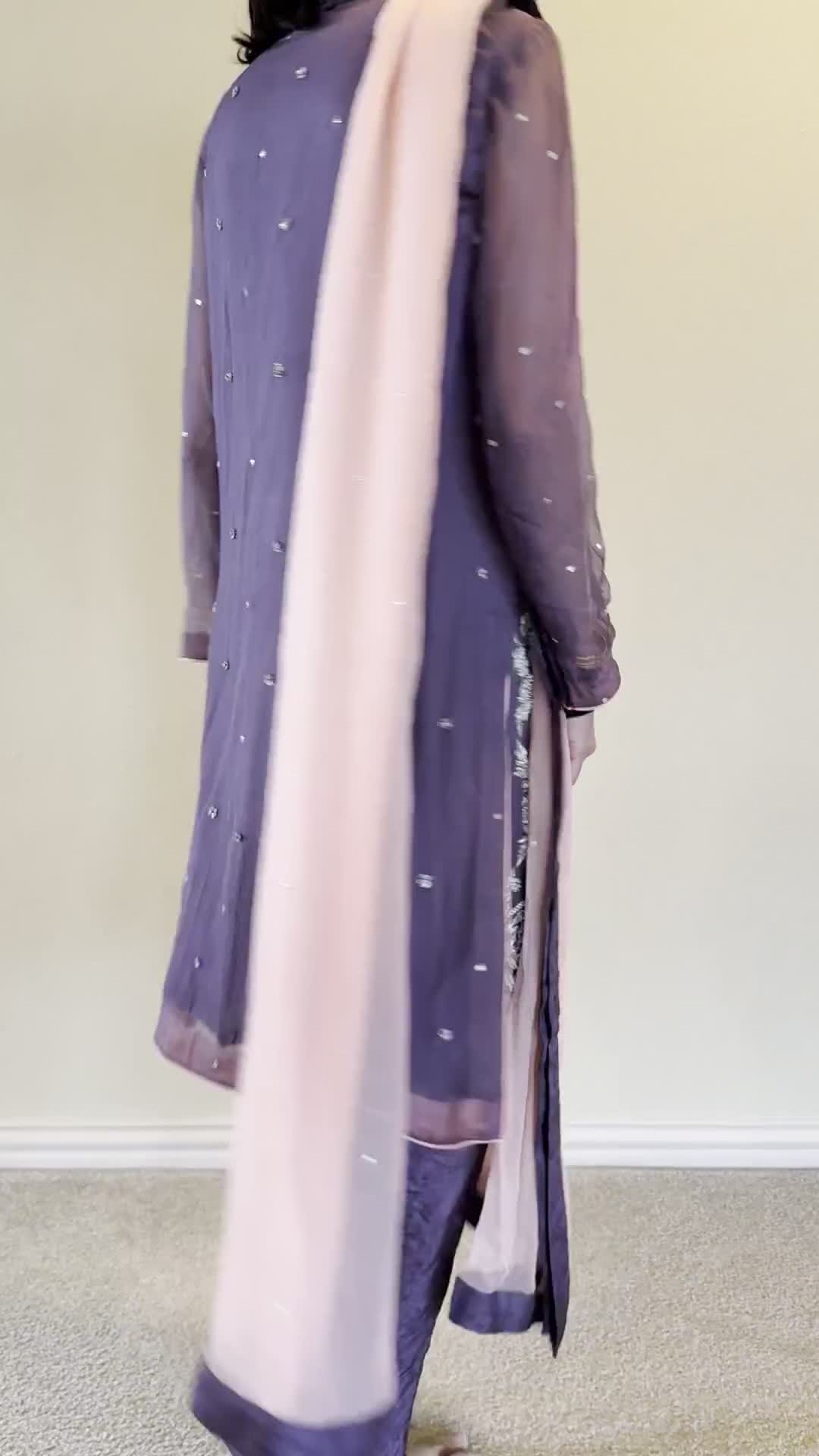 Purple Kurta Set Image - 4
