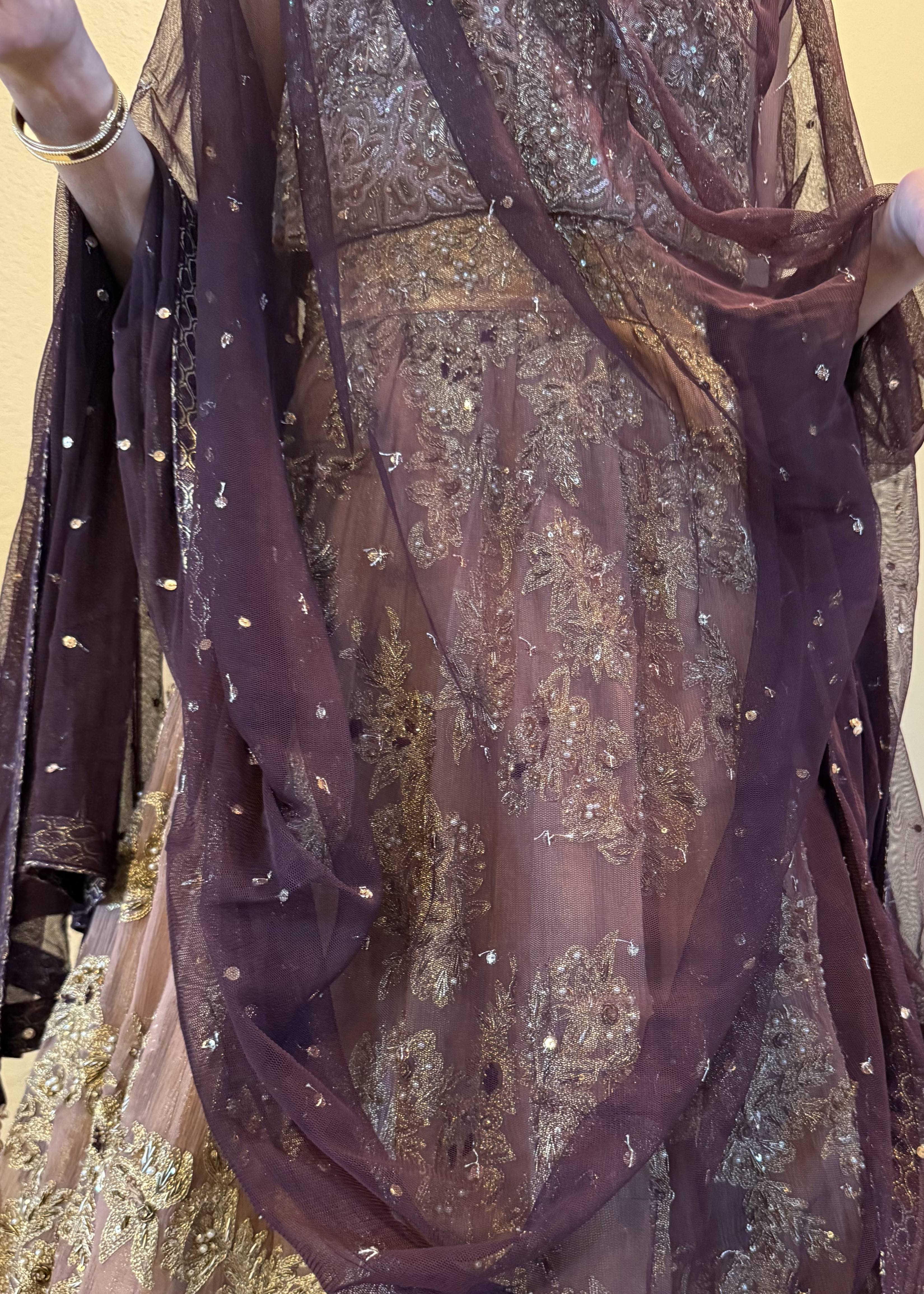 Purple Pink Lehenga Set Image - 6