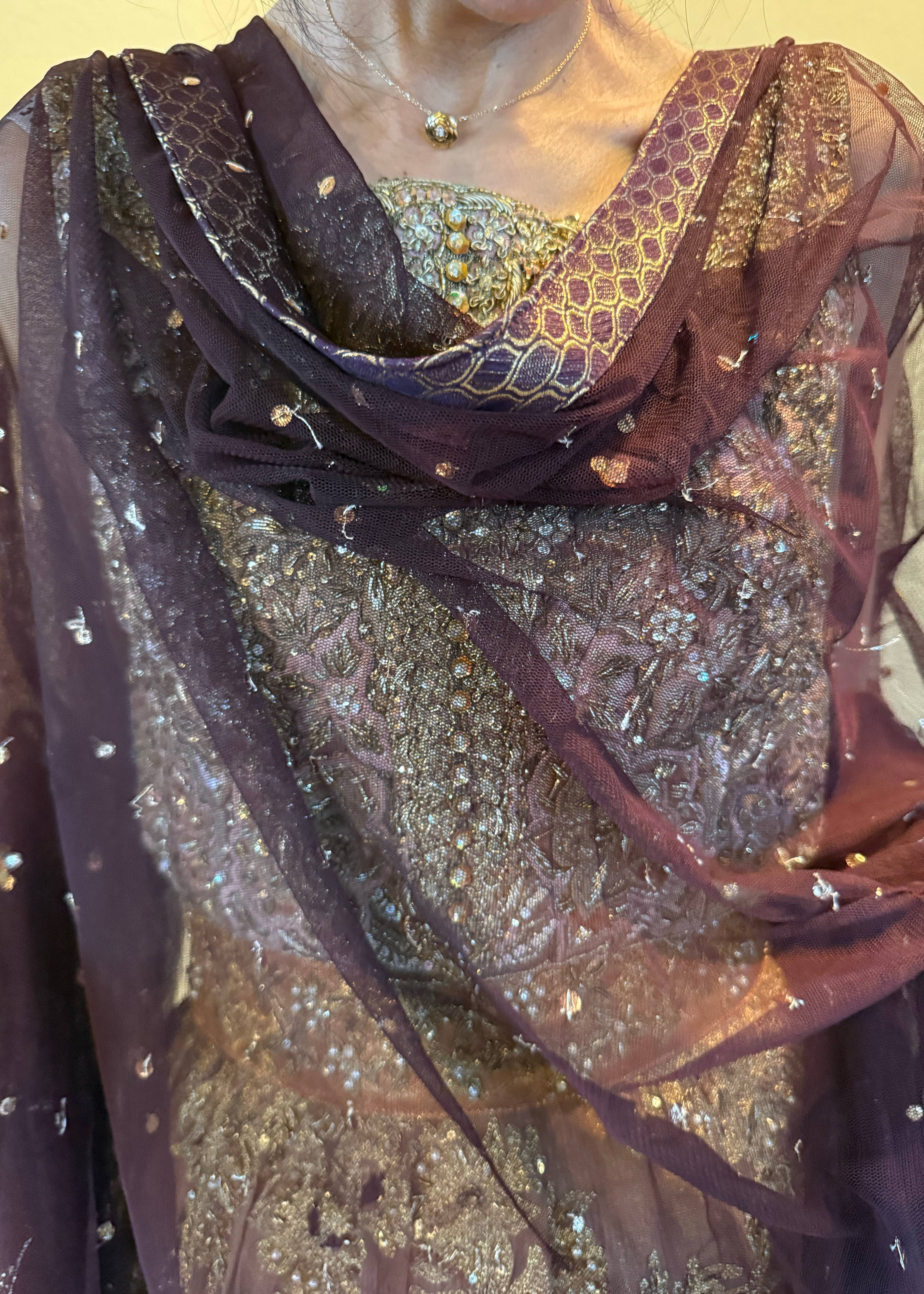 Purple Pink Lehenga Set Image - 5