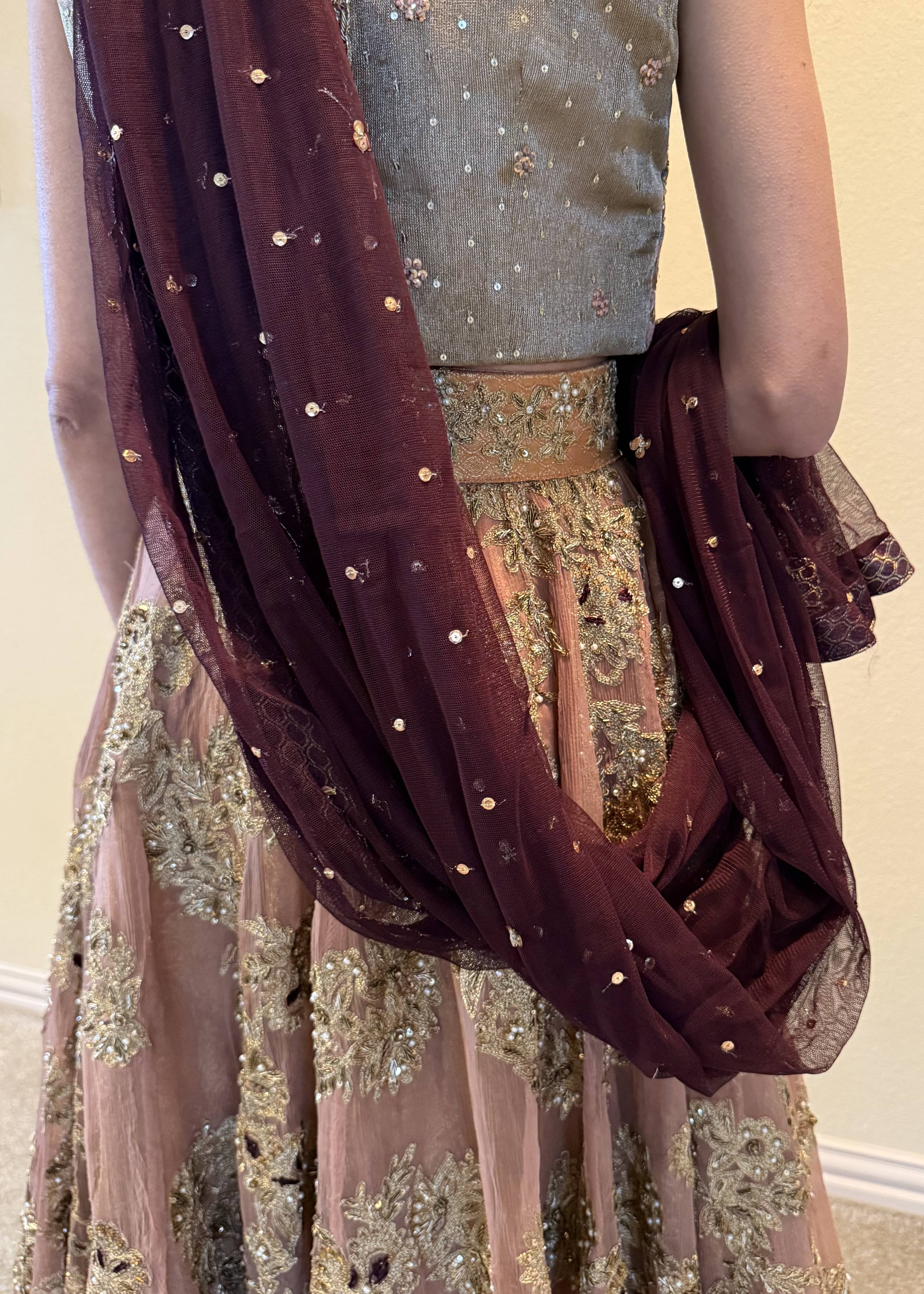 Purple Pink Lehenga Set Image - 4