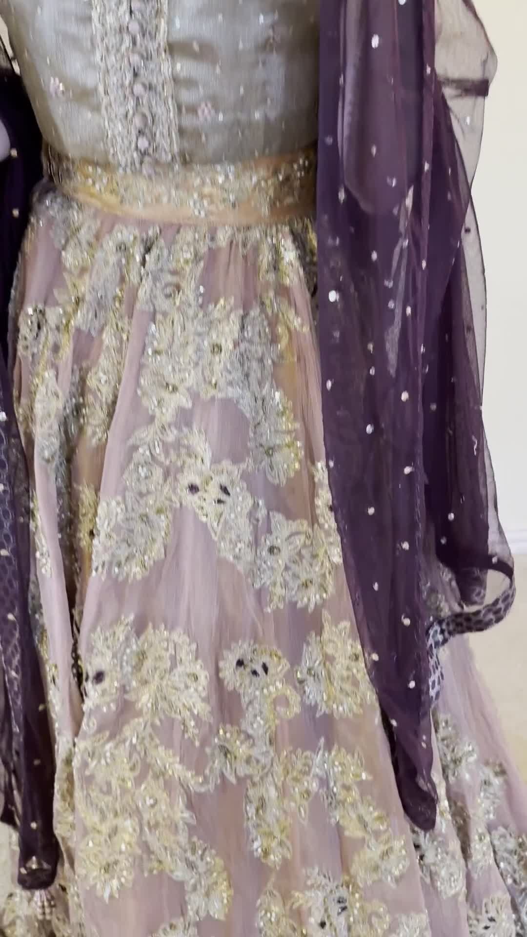Purple Pink Lehenga Set Image - 7