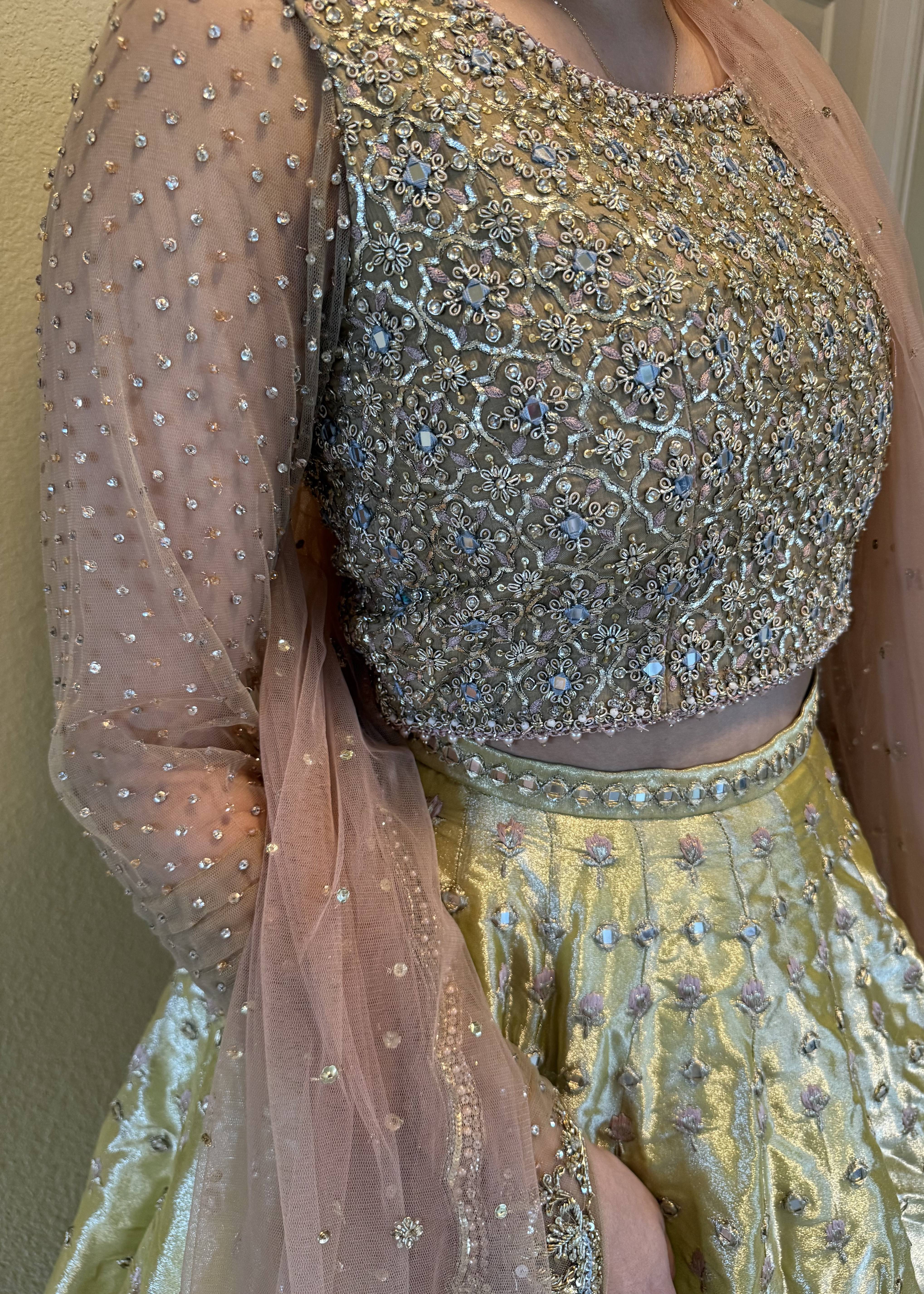 Pastel Yellow Lehenga Image - 2