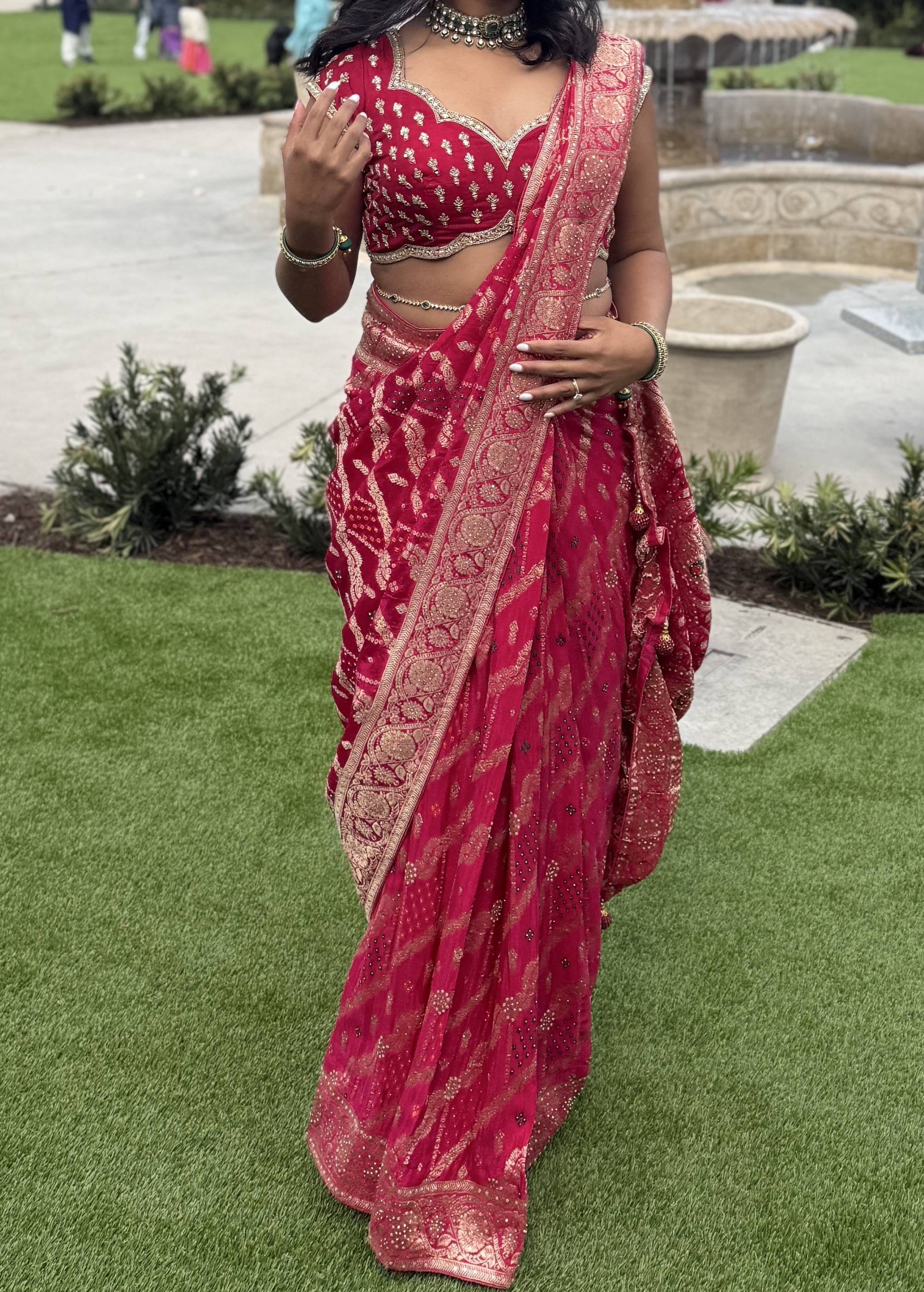 Rani Pink Sari Image - 0