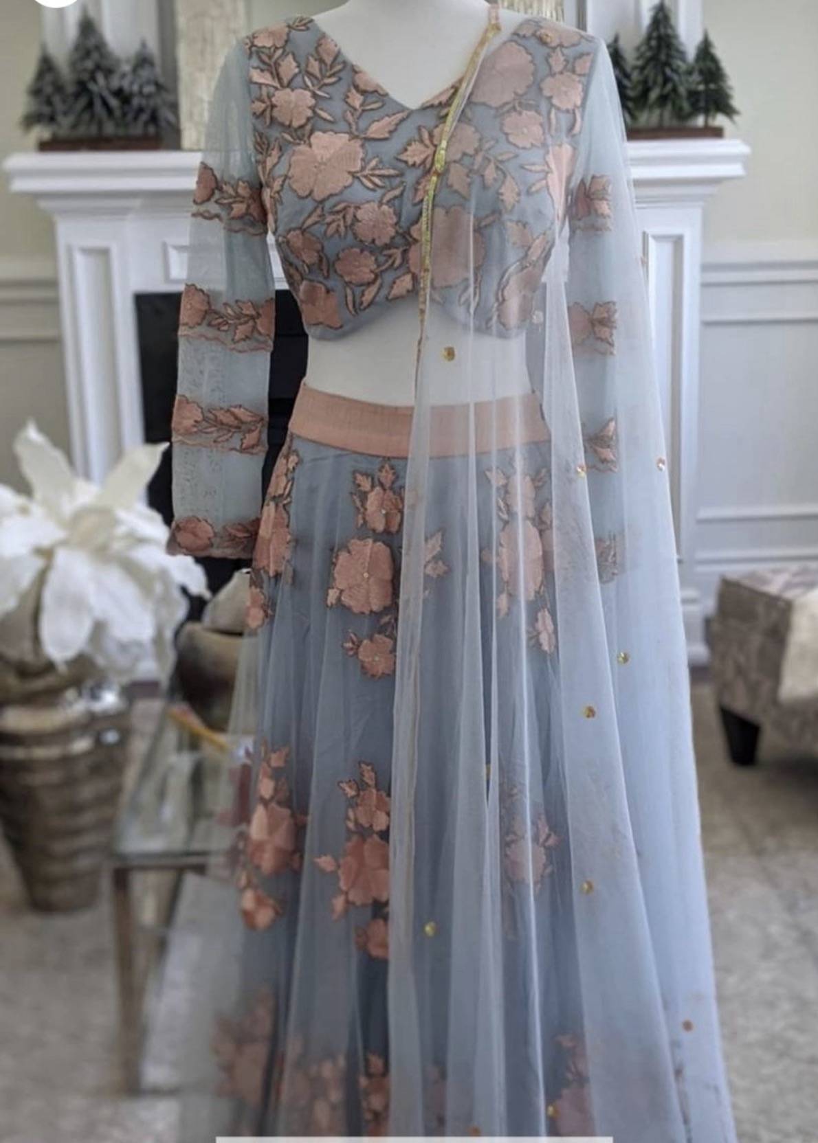 Peach Pastel Lehenga Set Image - 1