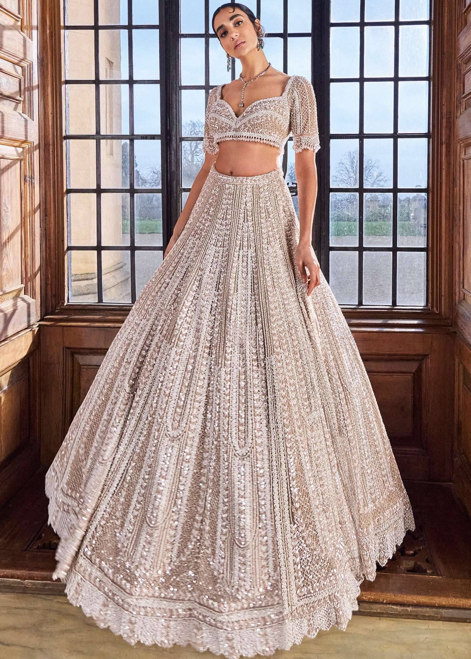 Champagne Pearl Lehenga Set Image - 0