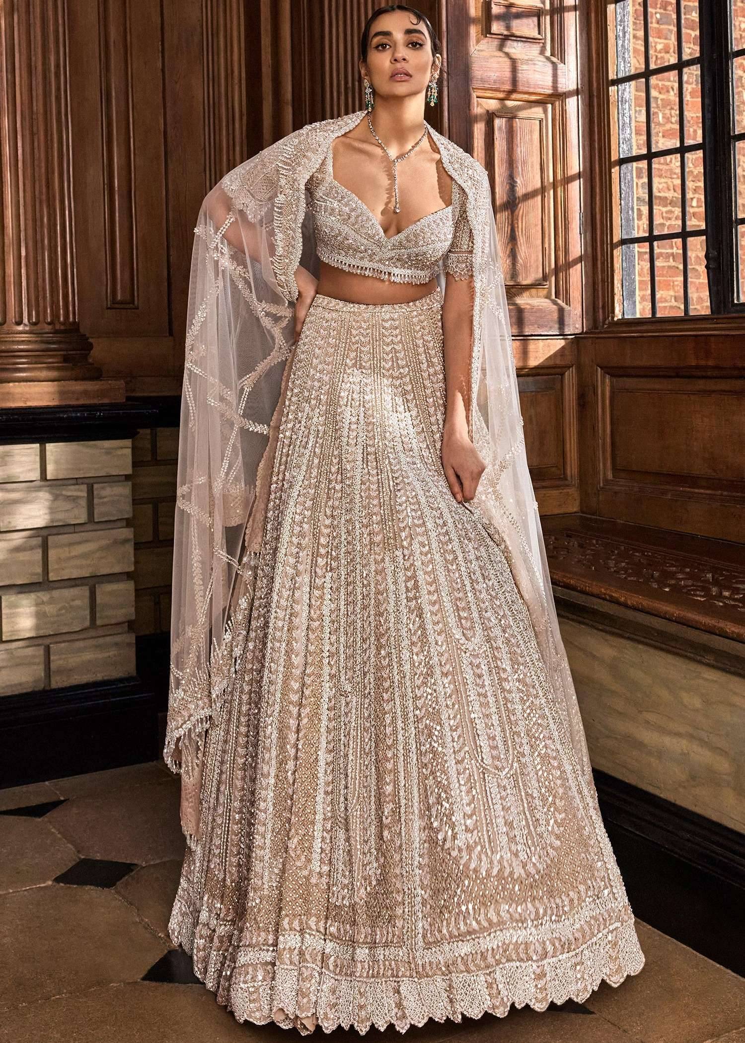 Champagne Pearl Lehenga Set Image - 2