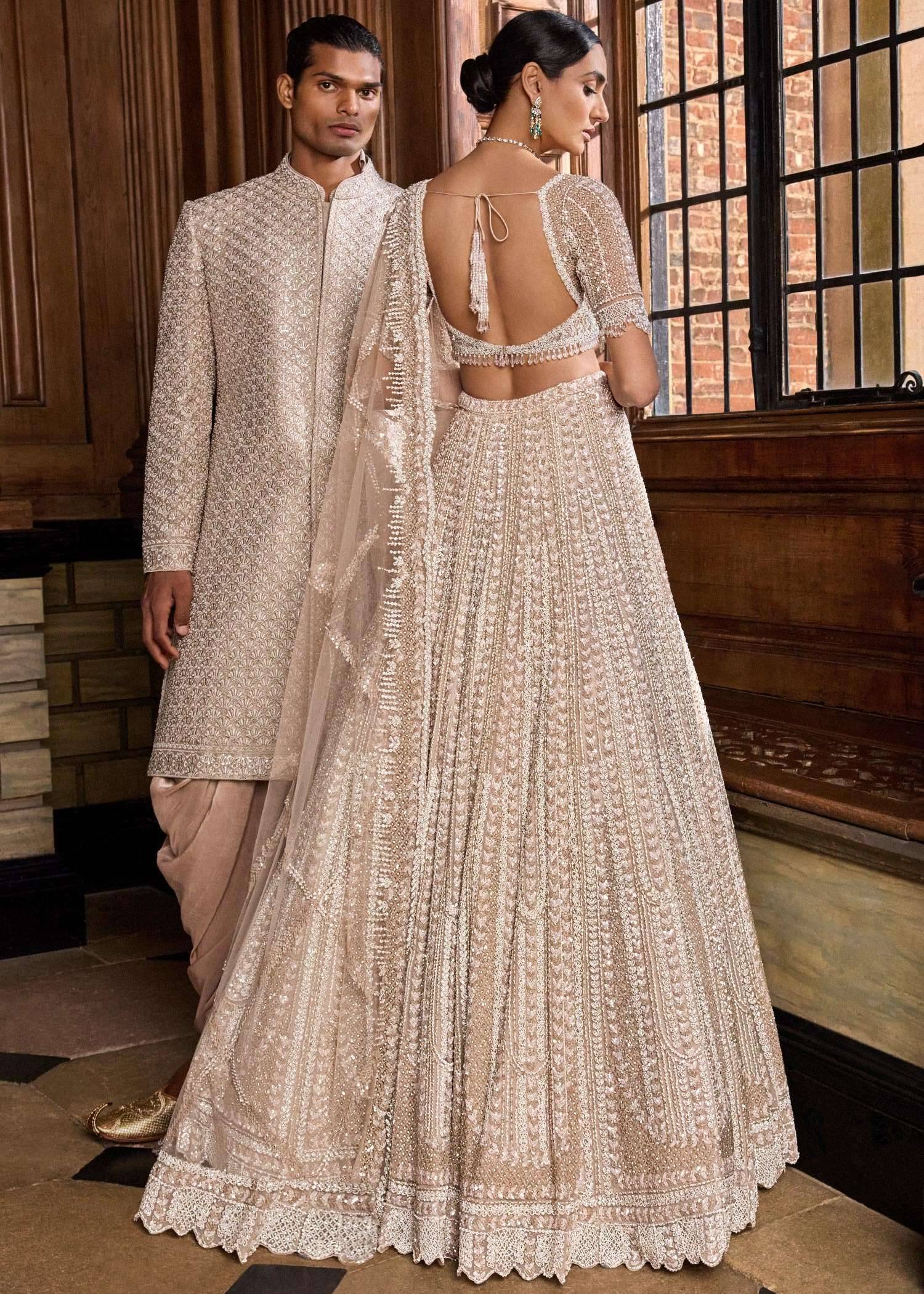 Champagne Pearl Lehenga Set Image - 1
