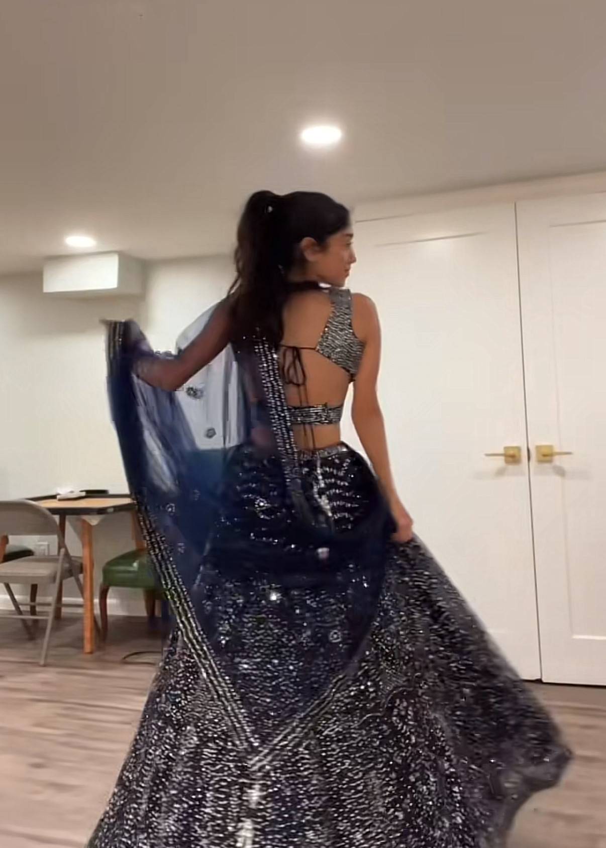 Navy Embellished Lehenga Image - 1
