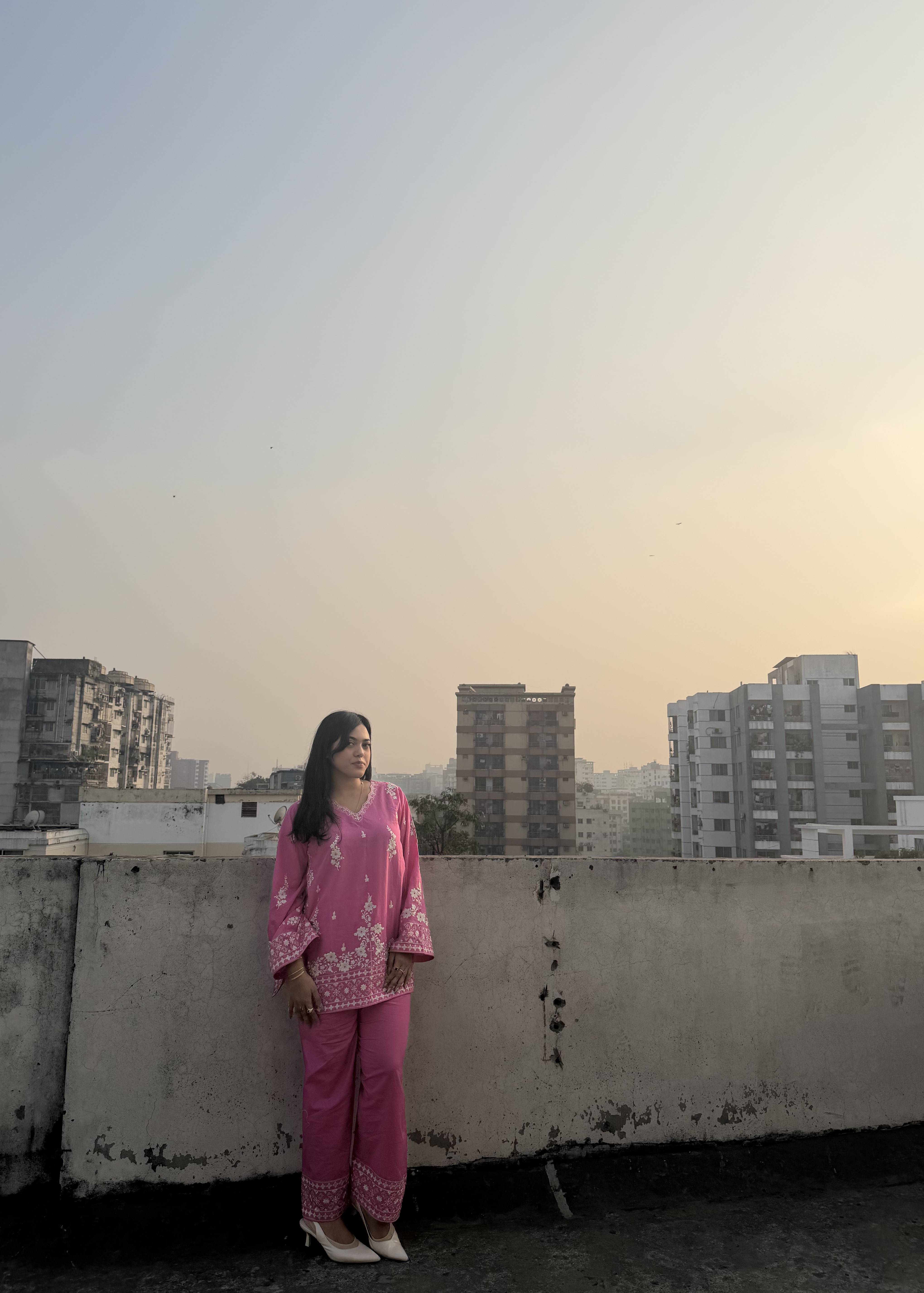 Pink Kurta Set Image - 3