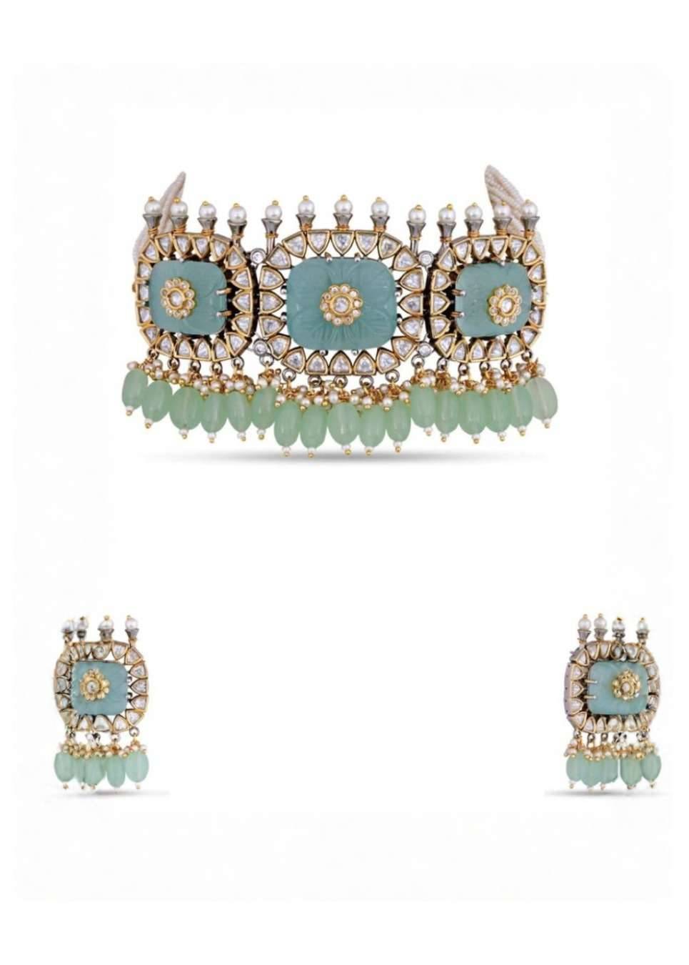 Turquoise Jewelry Set with Bangles Image - 0