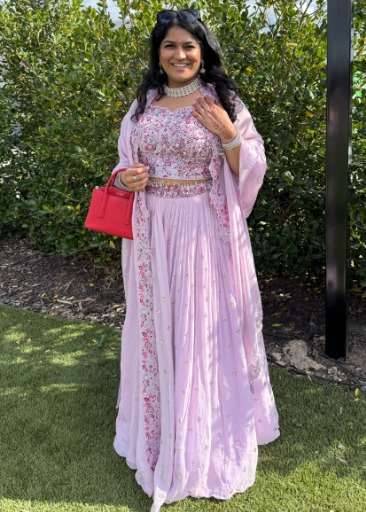 Lavender Pink Jacket Lehenga Image - 0