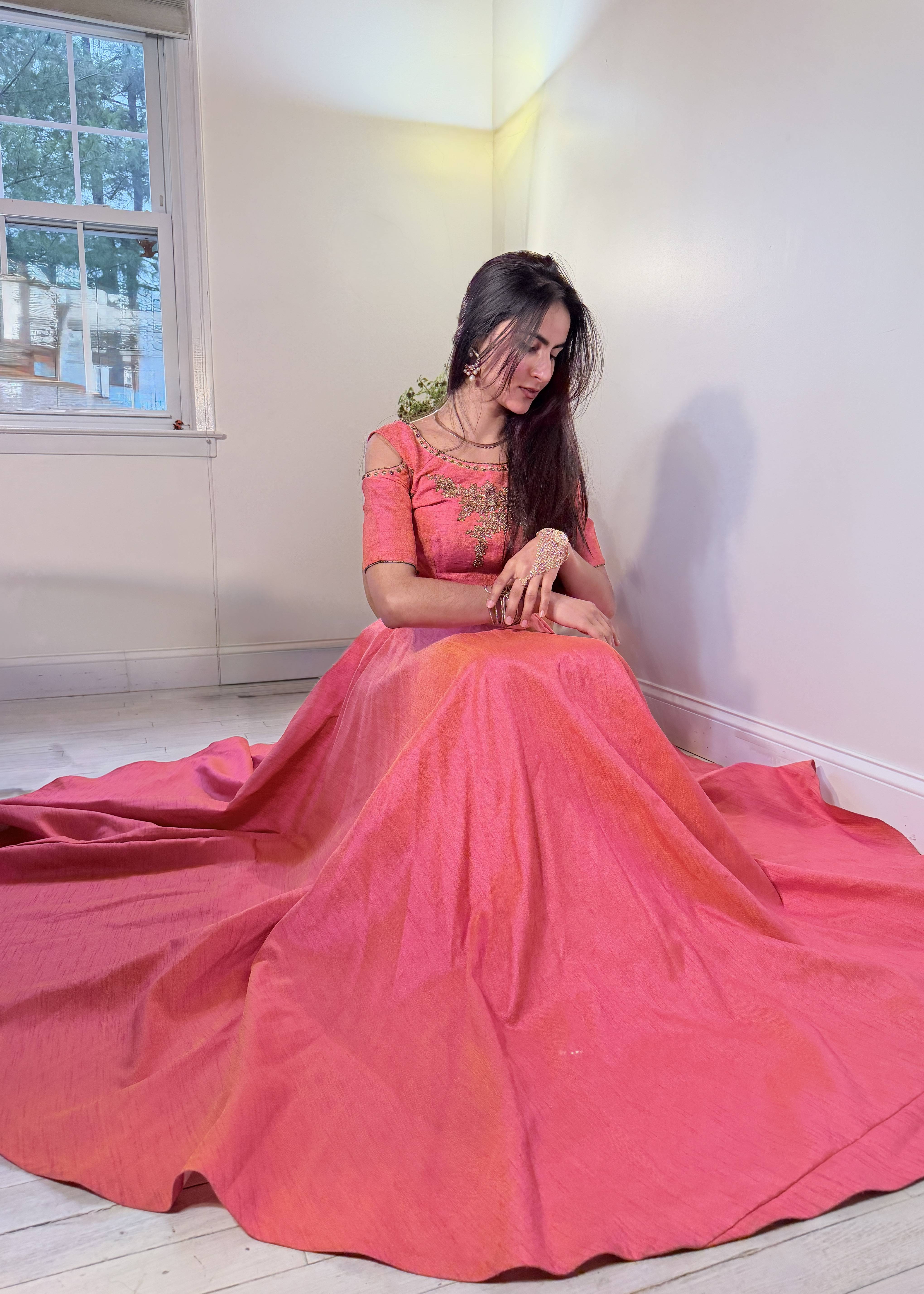 Pink Indian Gown Image - 2