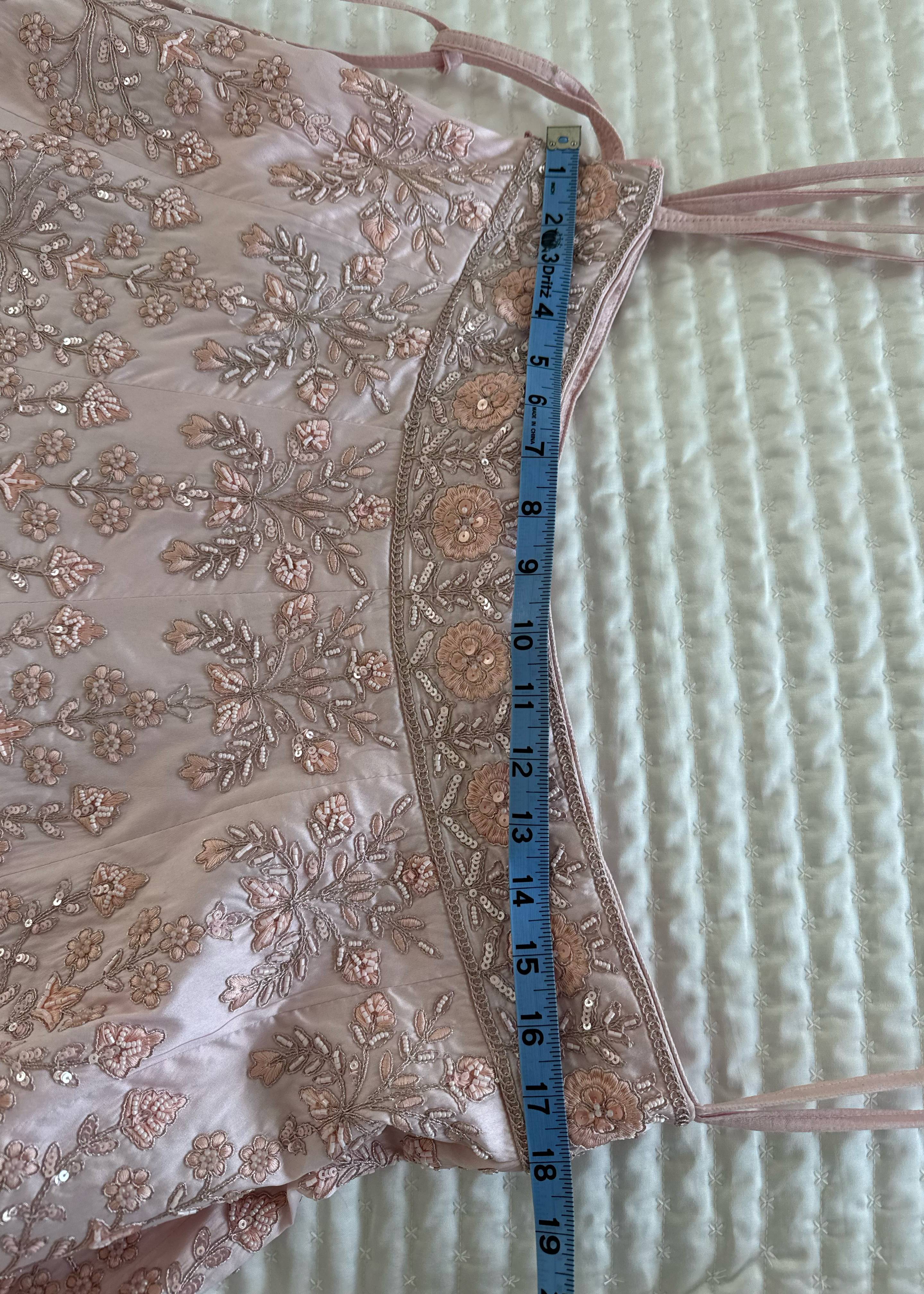 Light Pink Tonal Embroidered Lehenga Image - 4