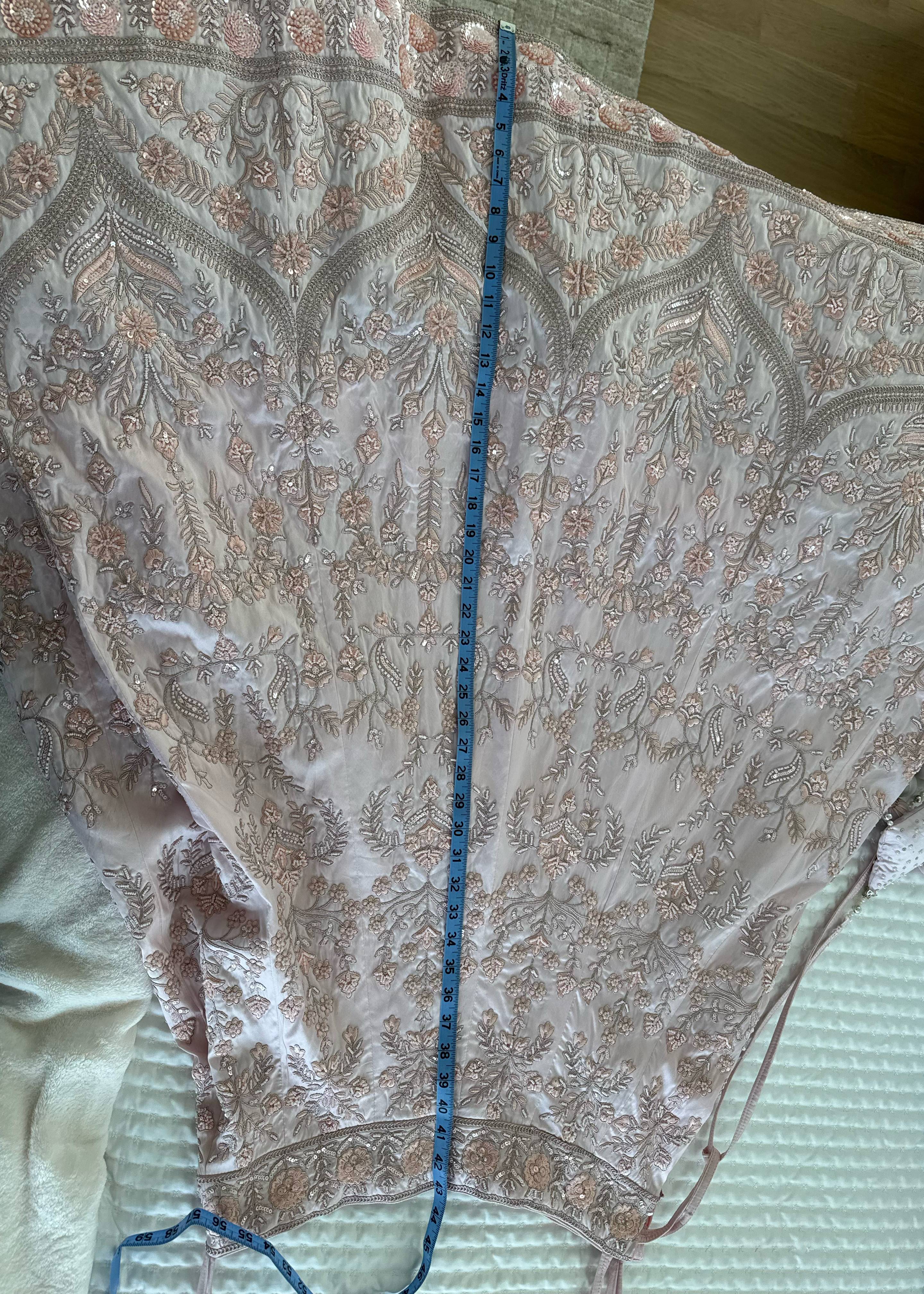 Light Pink Tonal Embroidered Lehenga Image - 5