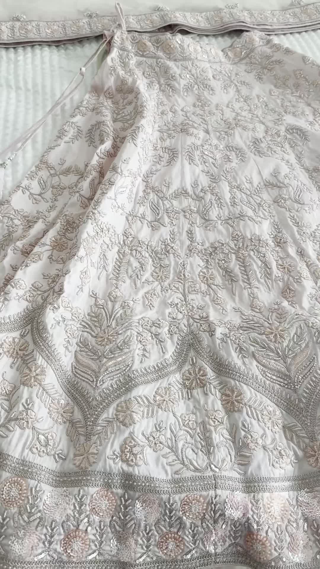 Light Pink Tonal Embroidered Lehenga Image - 6