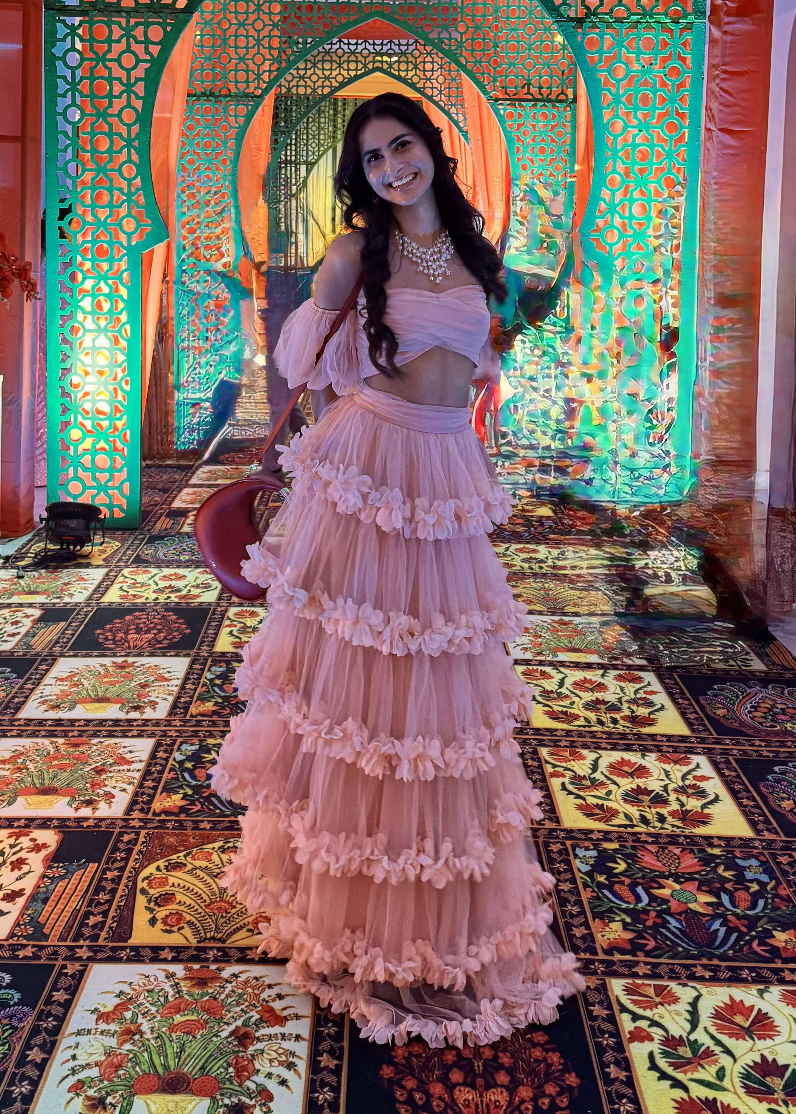 Pink Ruffle Skirt Set Image - 0