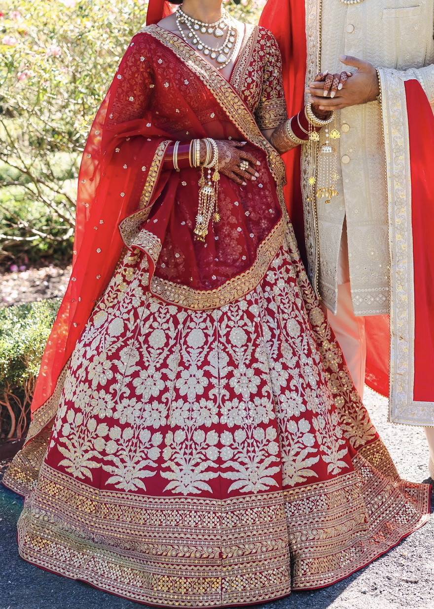 Red Bridal Lehenga Image - 0