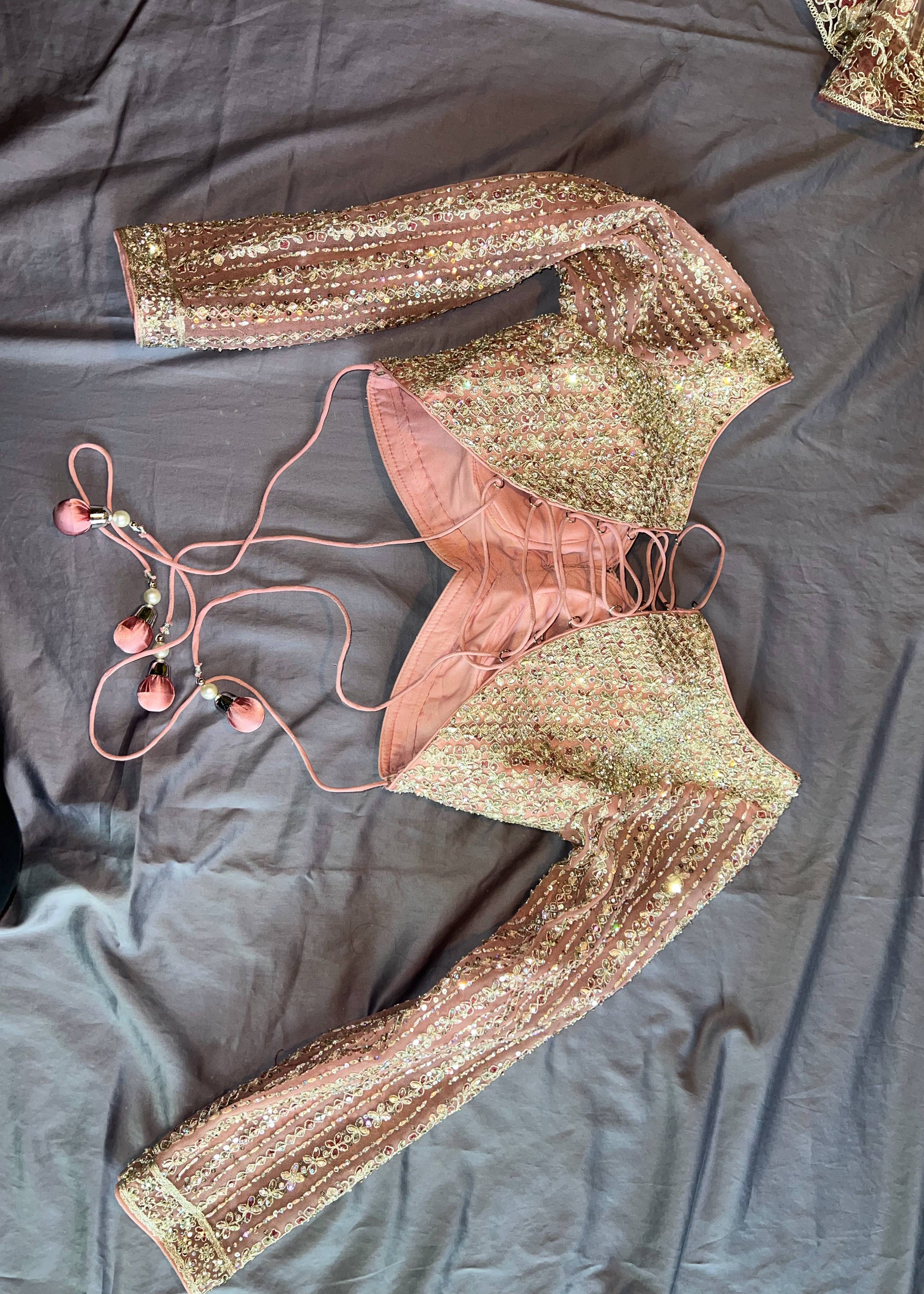 Pink Embroidered Lehenga Image - 3