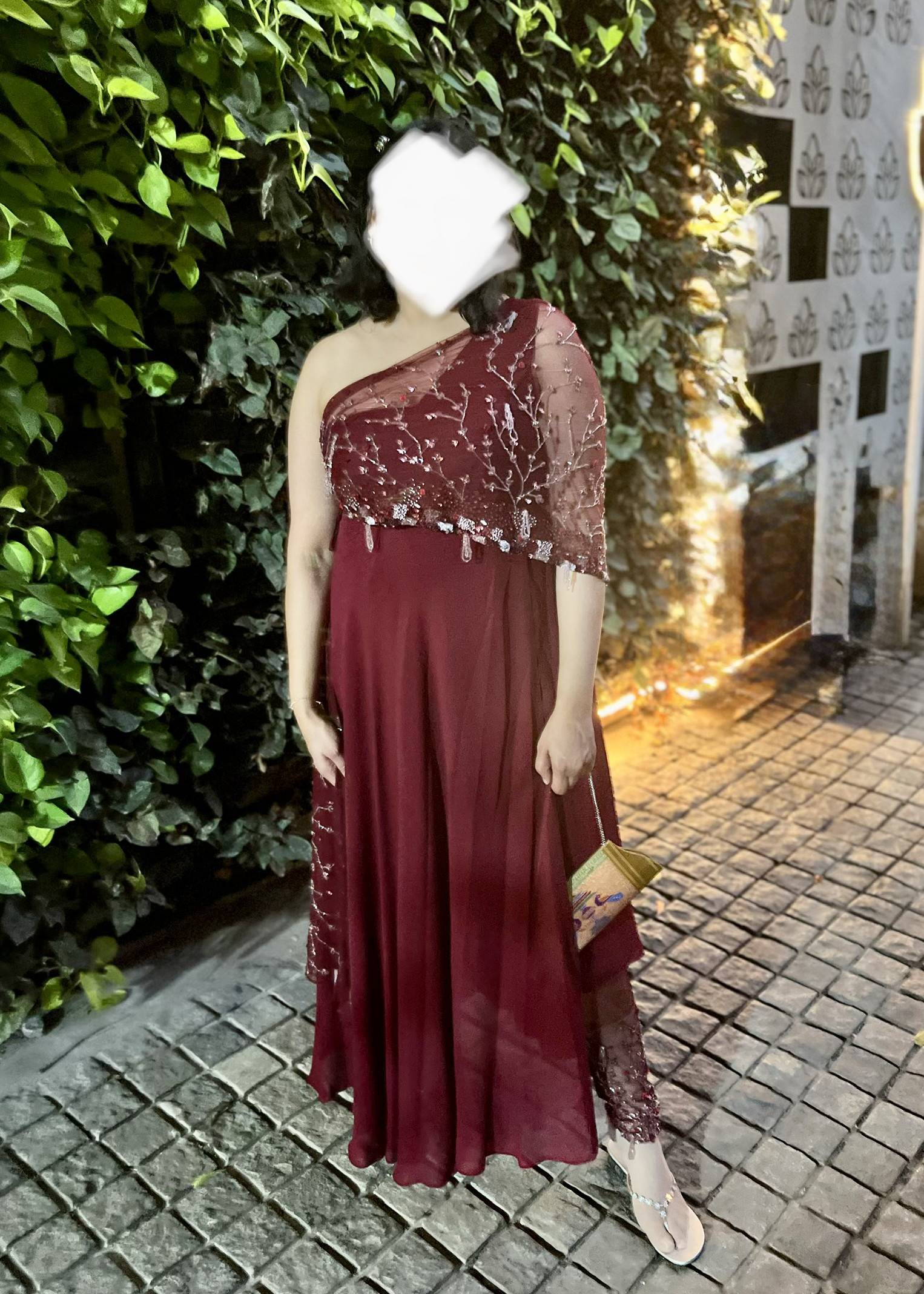 Maroon Anarkali Set Image - 2