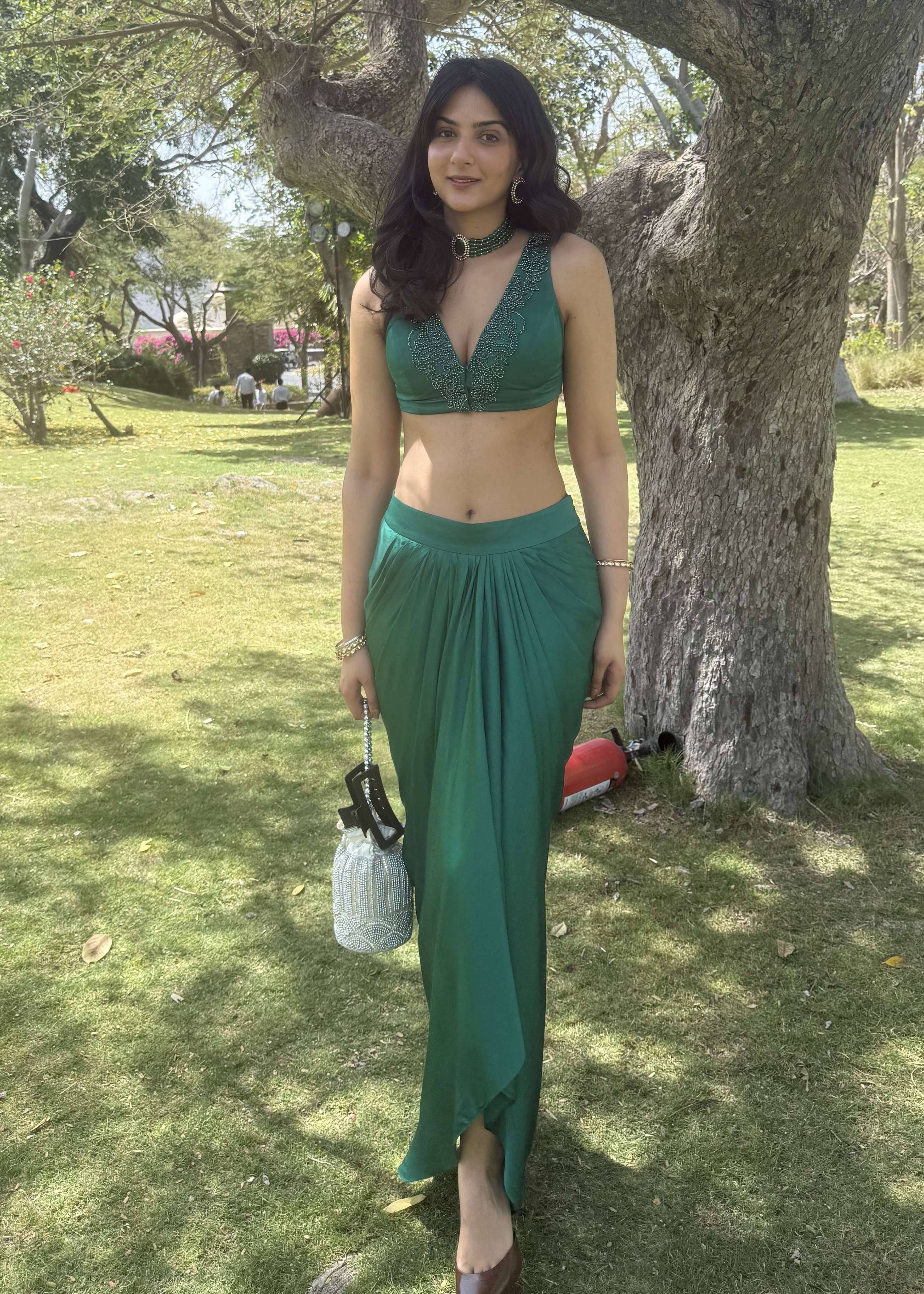 Emerald Green Skirt Sets Image - 3