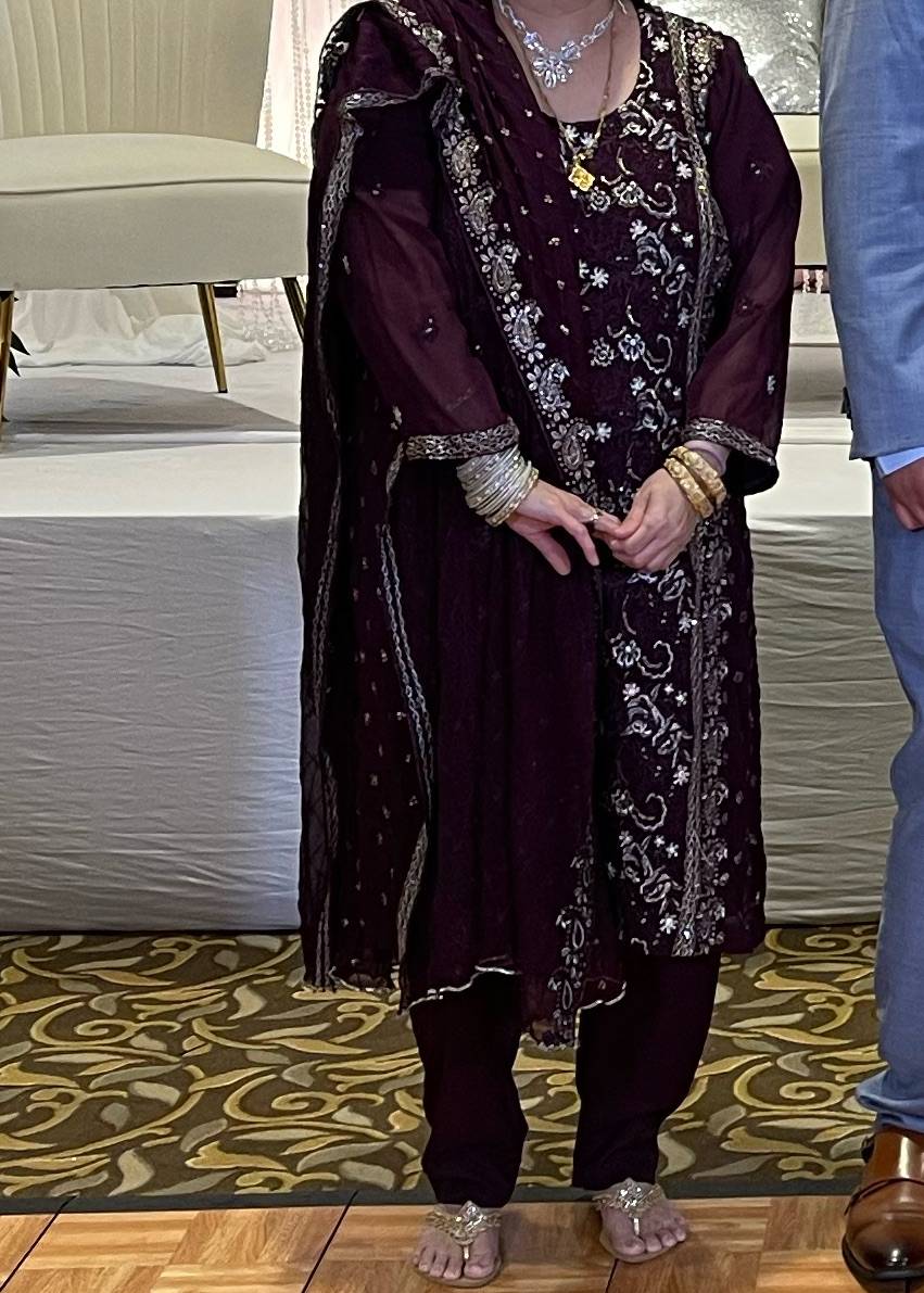 Dark Purple Kurta Set Image - 0