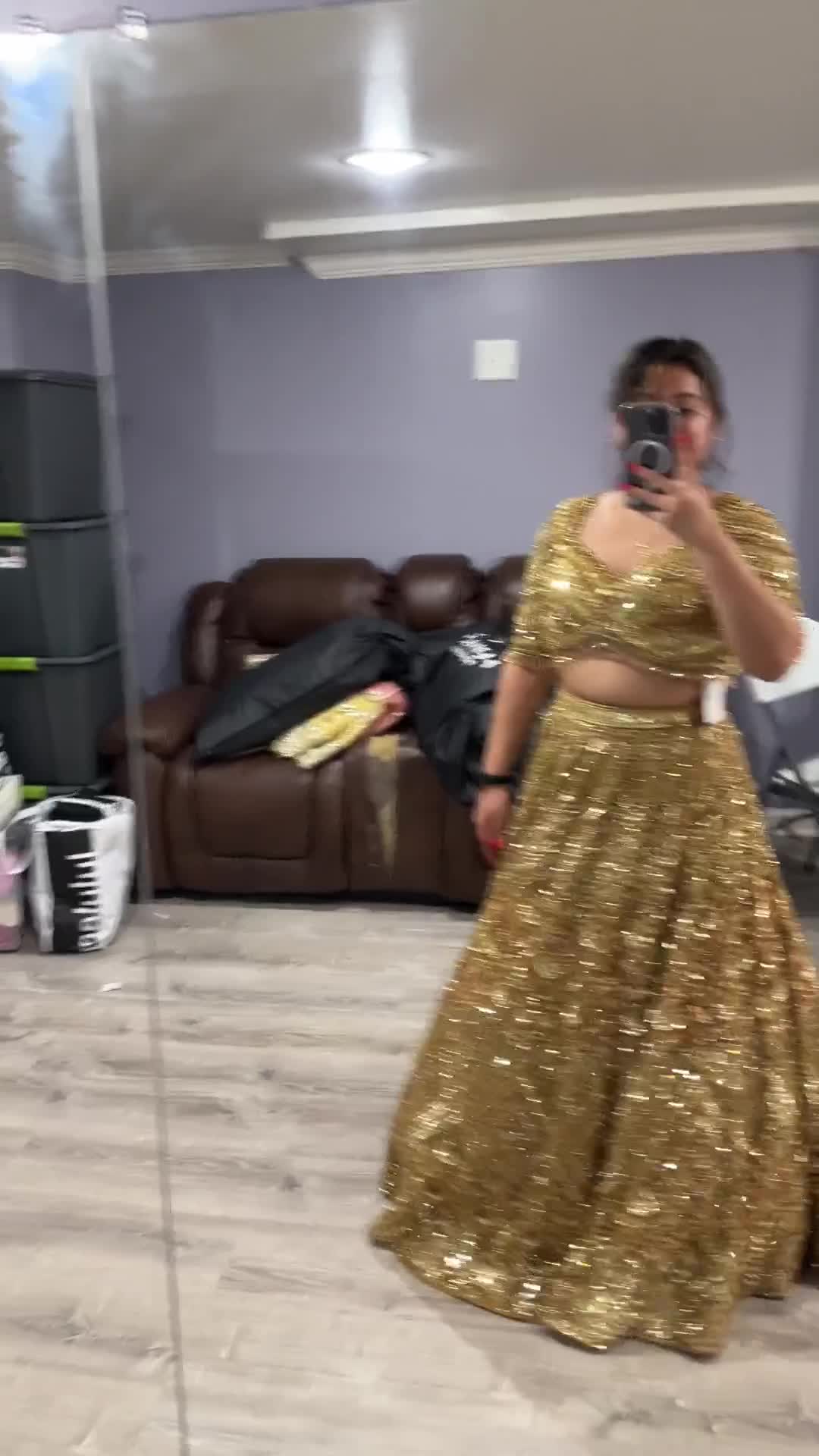 Gold Silk Beaded Lehenga Set Image - 2