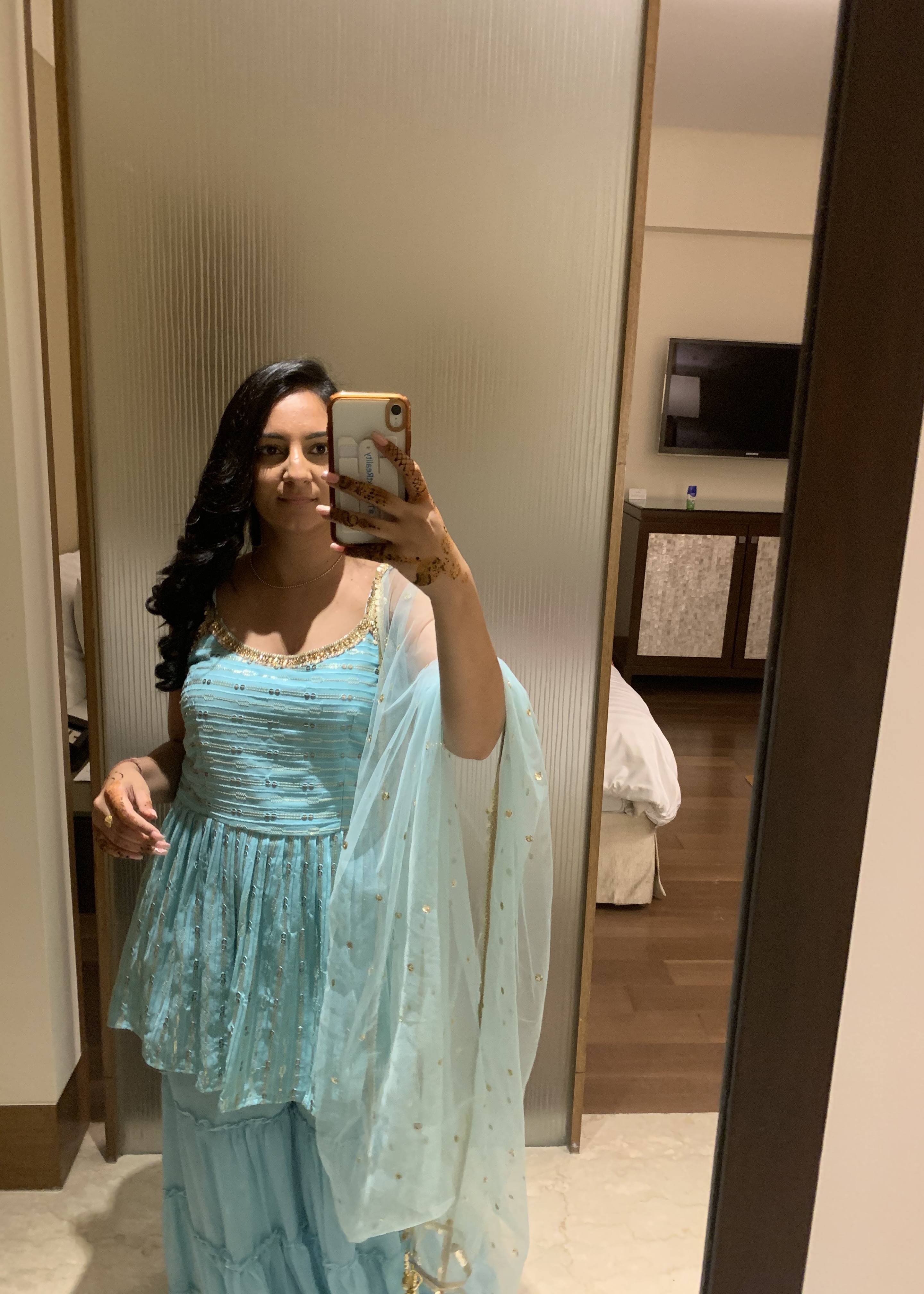 Aqua Blue Gharara Image - 2