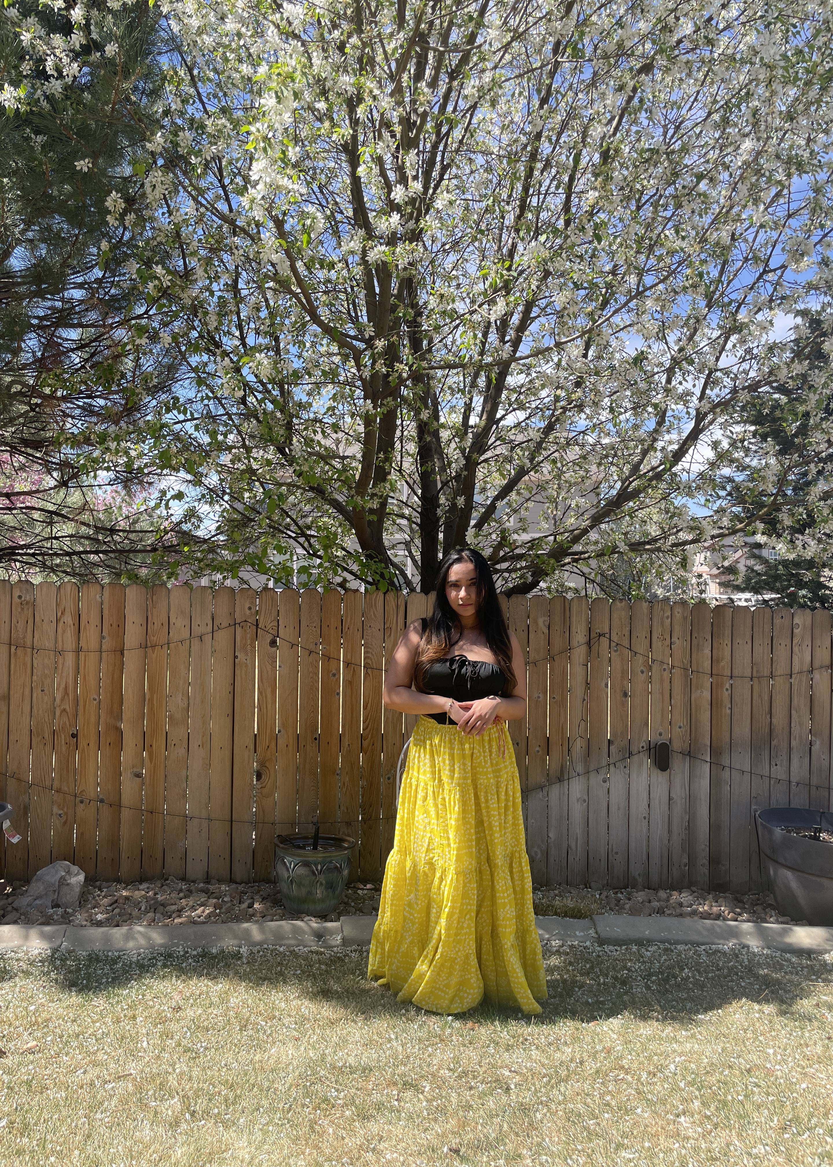Yellow Bandhani Skirt Image - 8