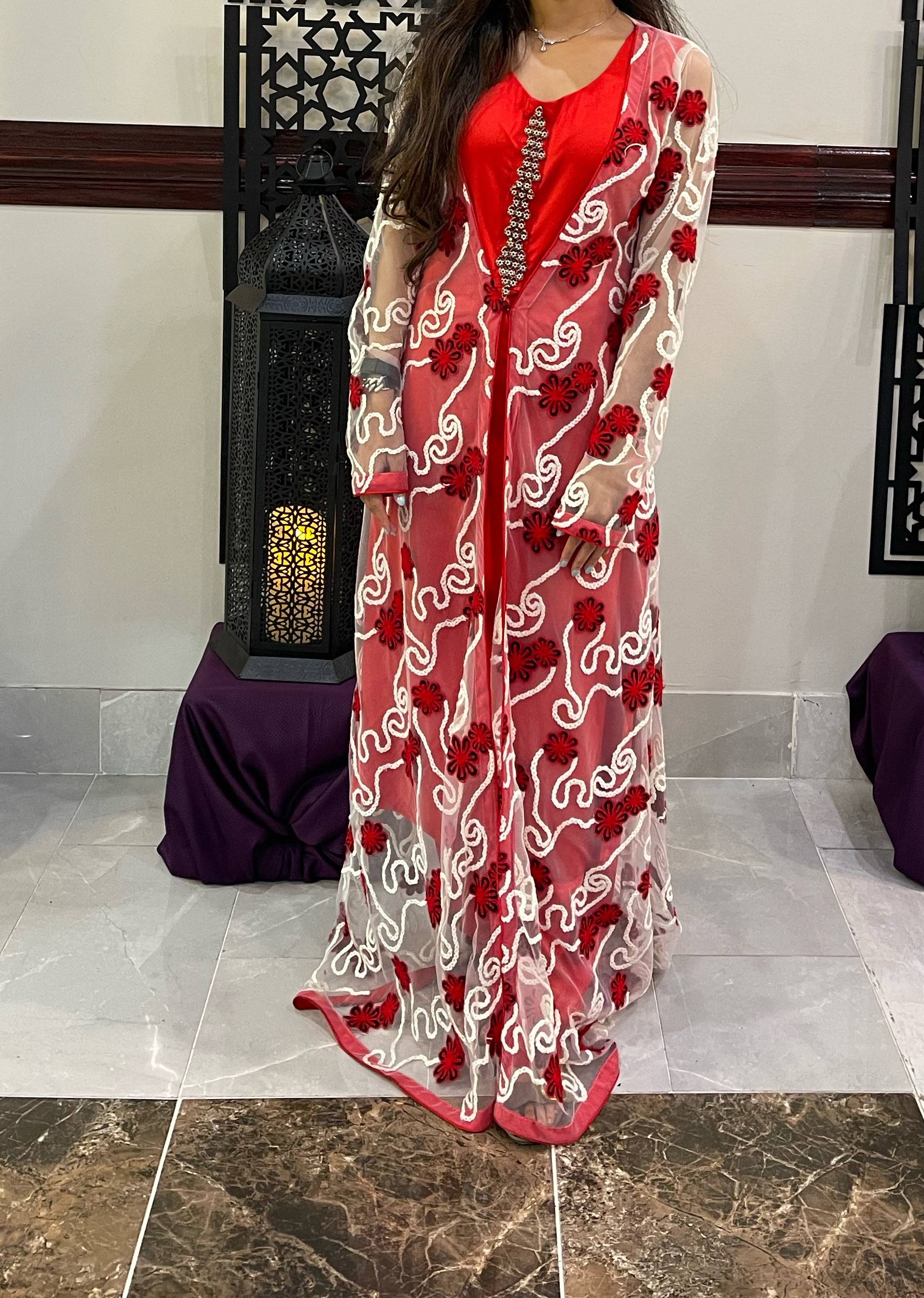 Red Long Kurta Set Image - 0