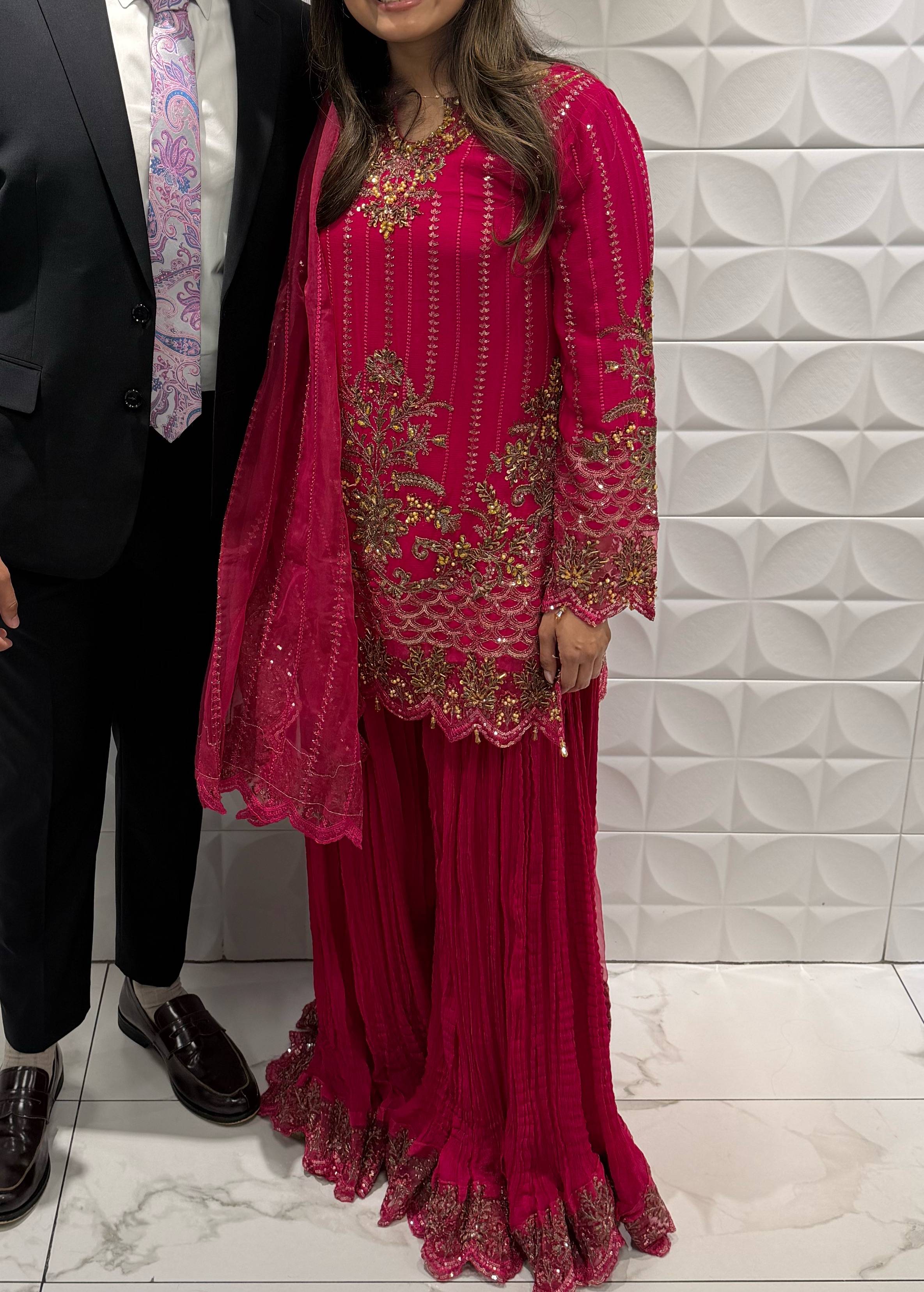 Rani Pink Kurta Set Image - 0