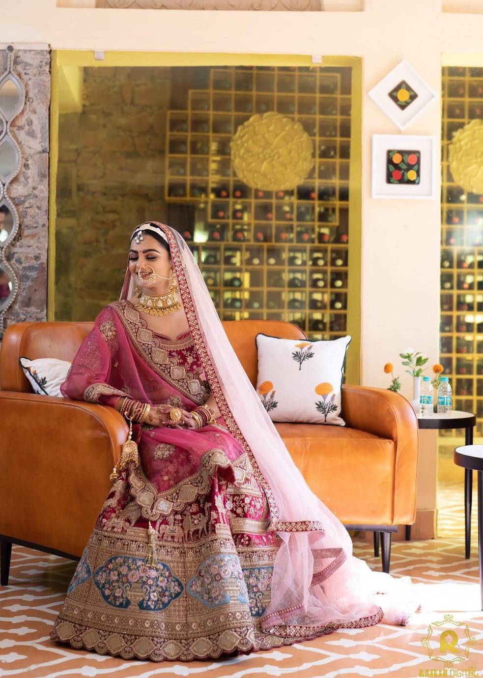 Maroon Bridal Lehenga Image - 1