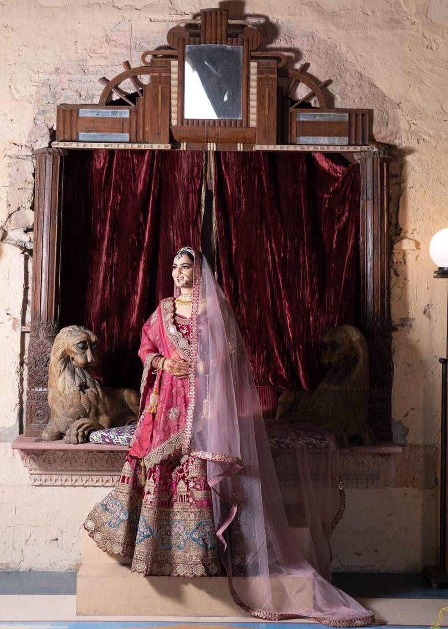 Maroon Bridal Lehenga Image - 2