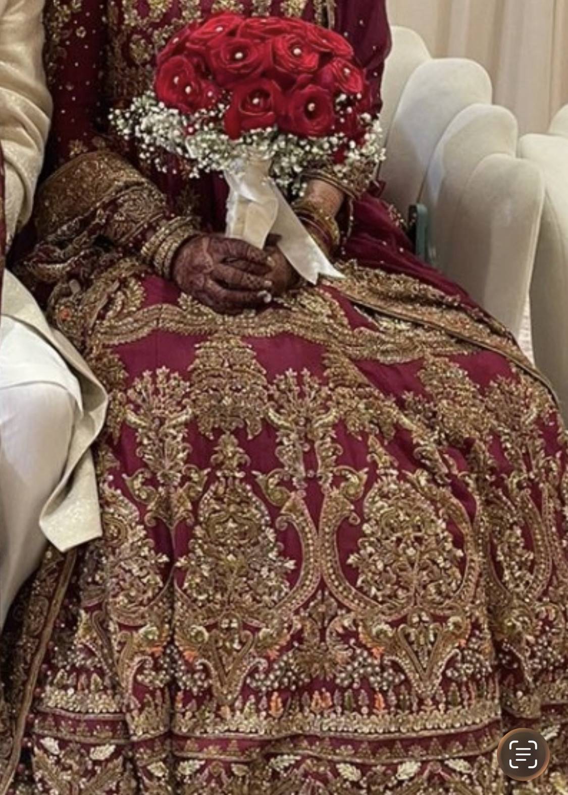 Maroon Bridal Anarkali Image - 7