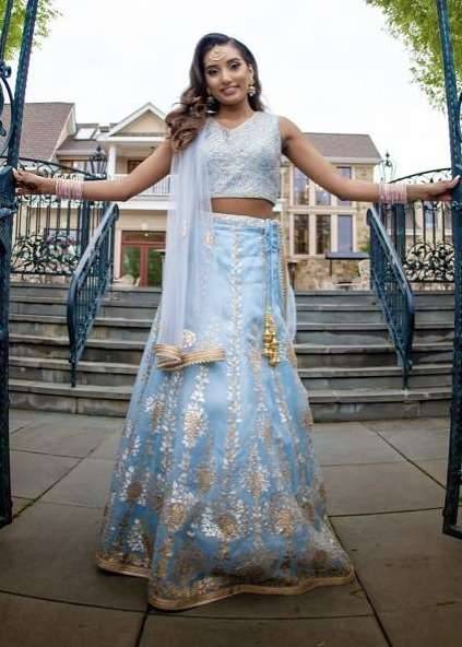Light Blue Lehenga Image - 0
