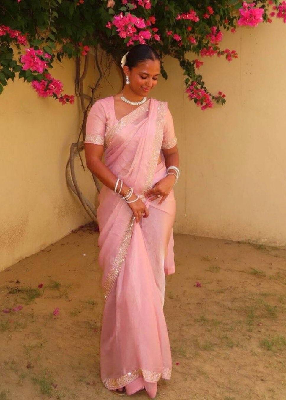 Pink Sari Image - 0