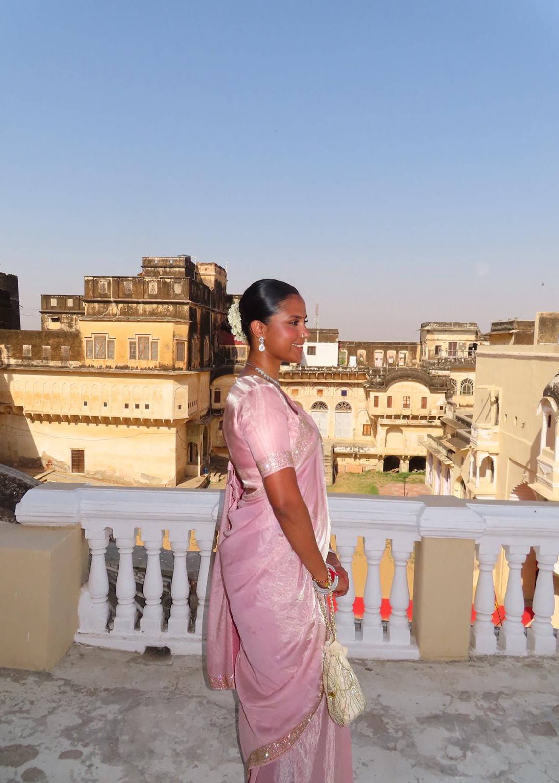 Pink Sari Image - 4