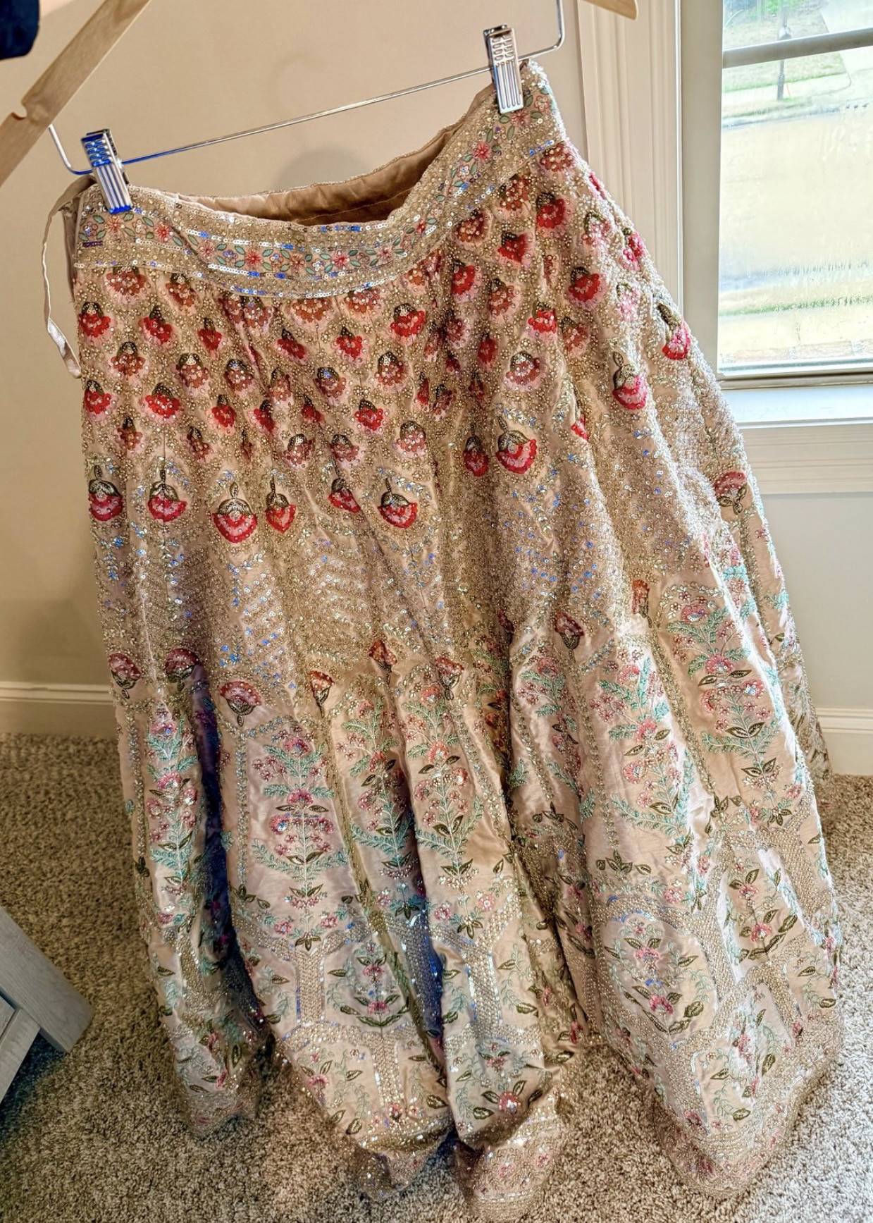 Blush Pink Floral Lehenga Image - 4