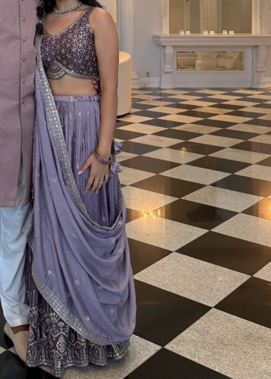 Purple Ombre Lehenga Image - 0