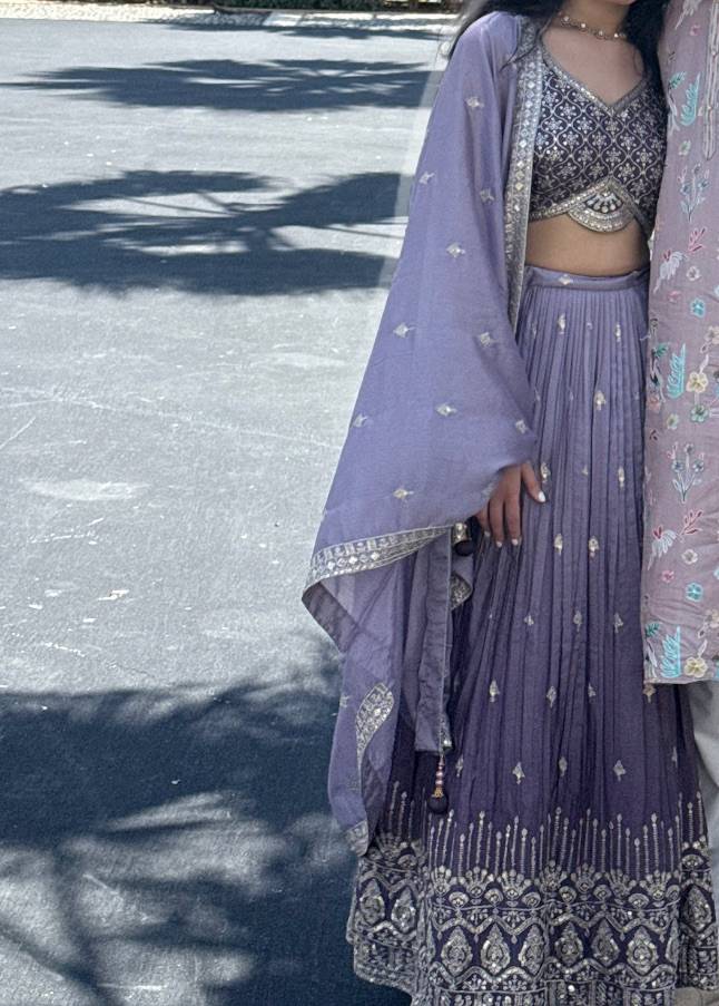 Purple Ombre Lehenga Image - 1