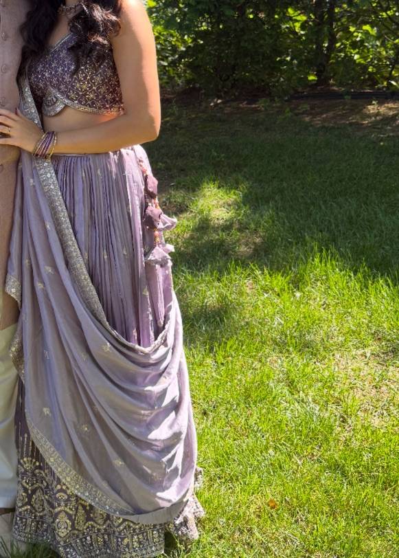 Purple Ombre Lehenga Image - 2