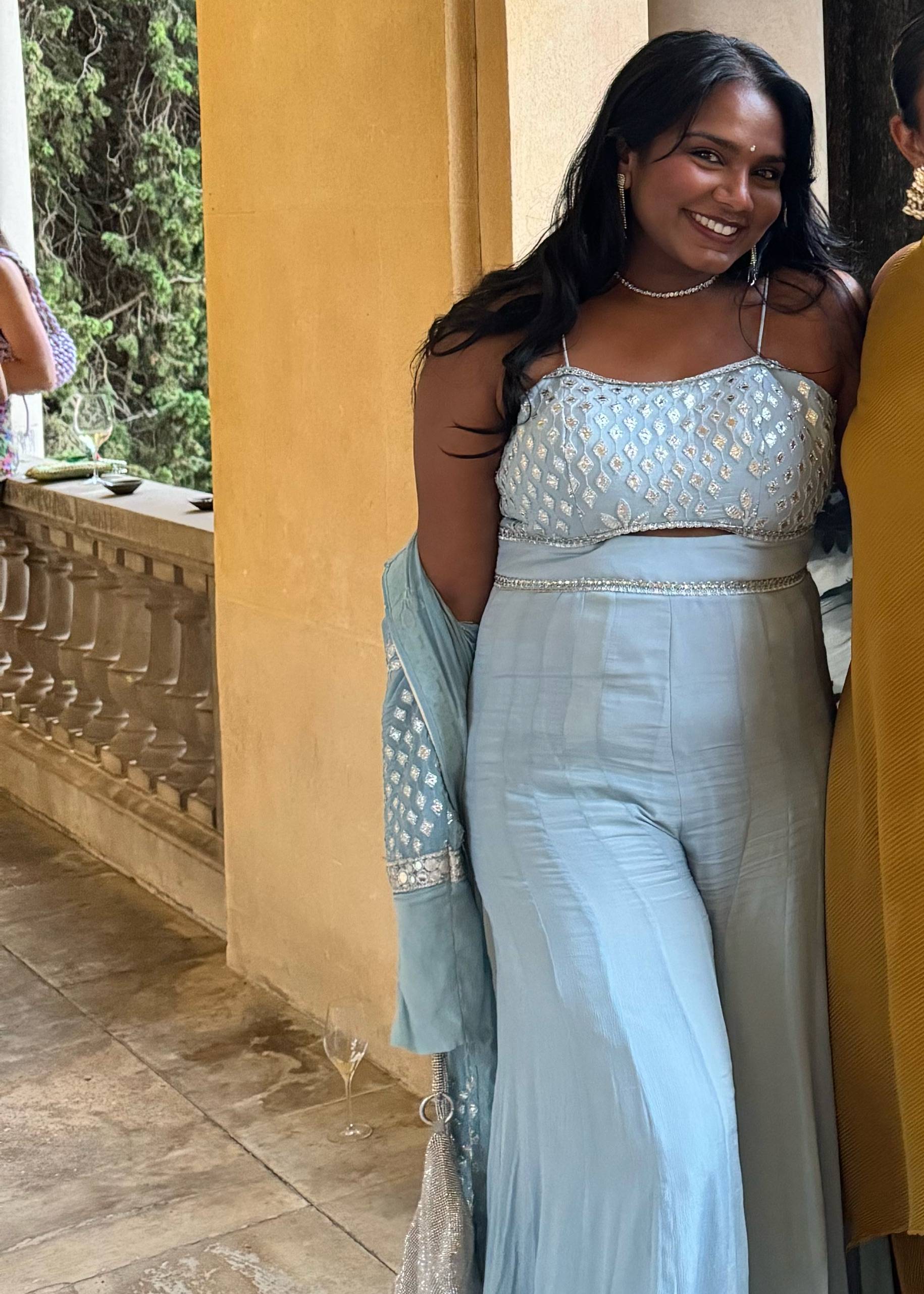 Blue Jumpsuit with Jacket  Image - 2