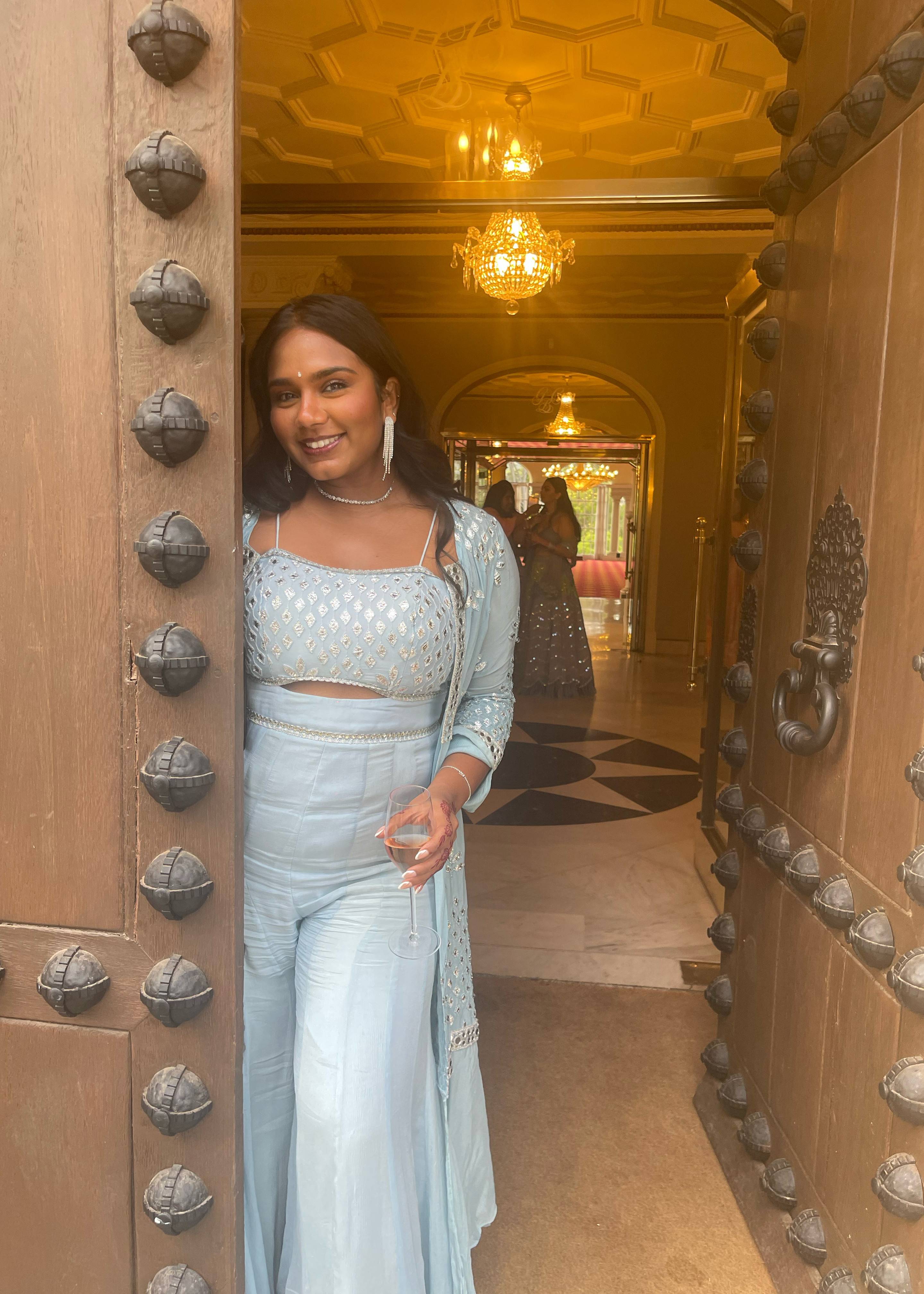 Blue Jumpsuit with Jacket  Image - 1