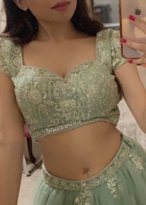 Sage Green Lehenga Image - 3