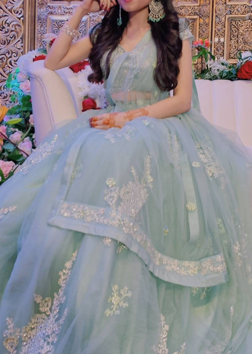 Sage Green Lehenga Image - 4